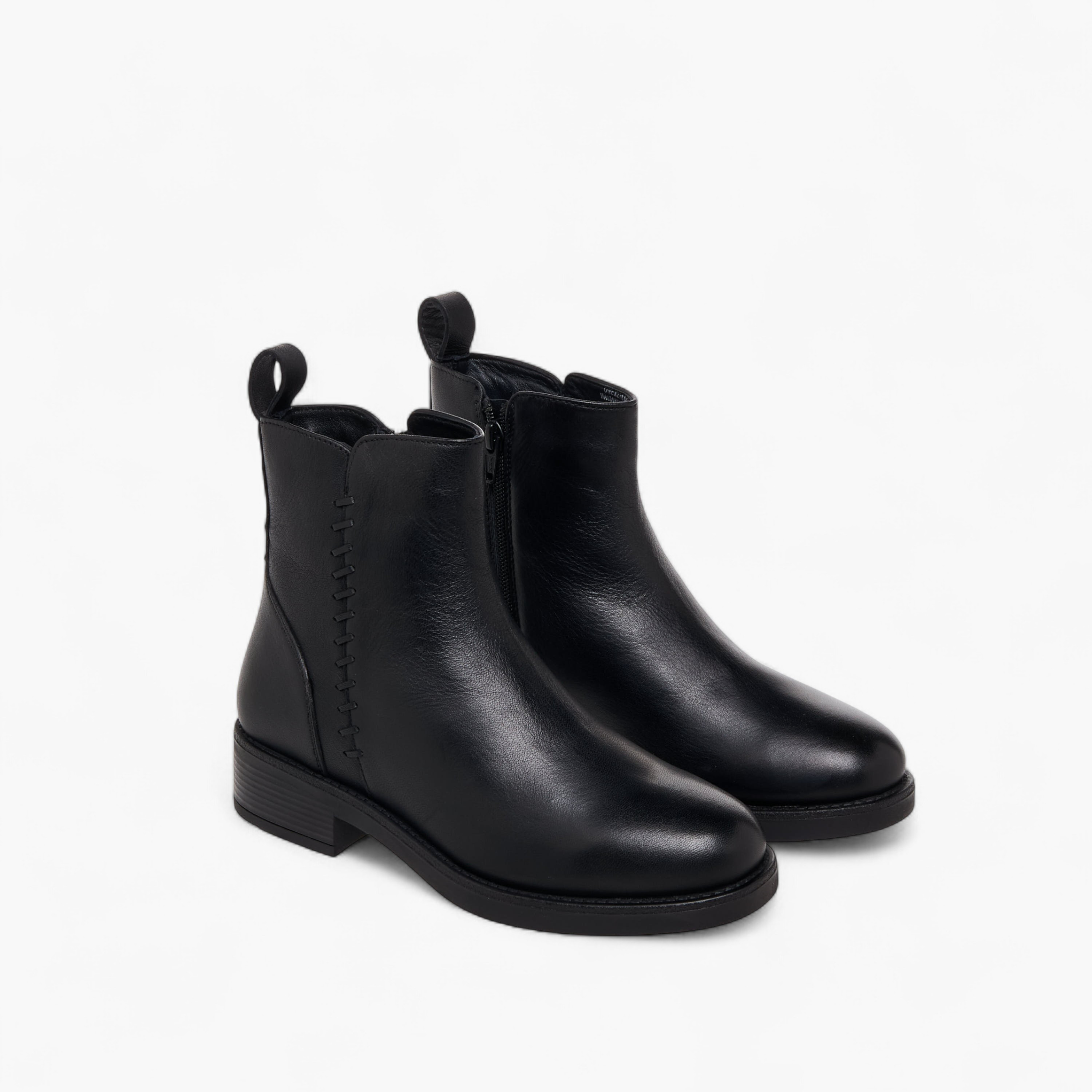 Paprika Women Leather Ankle Boots with Block Heel-women-shoes-boots-image-1