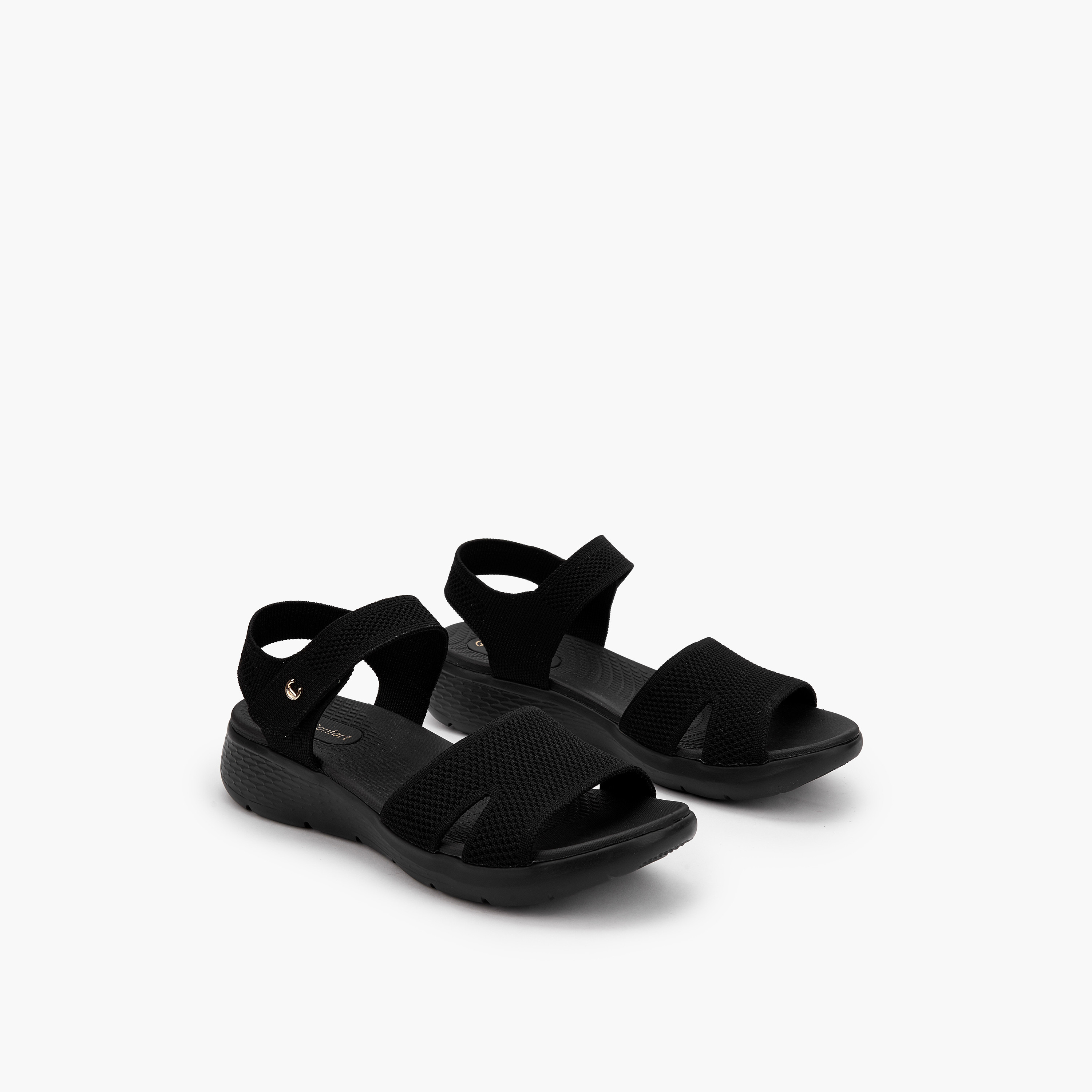 Le Confort Women Hook & Loop Strap Sandals-women-shoes-sandals-heeled-image-1