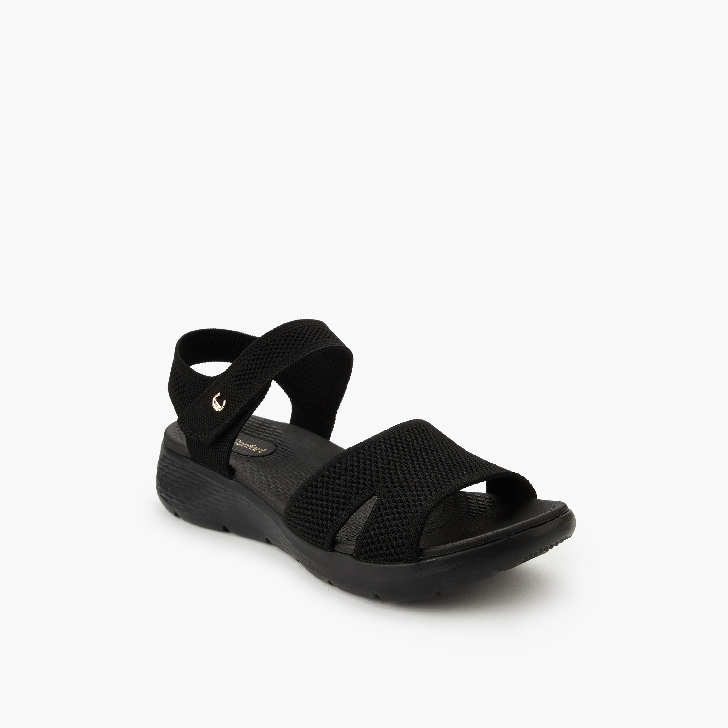 Le Confort Women Hook & Loop Strap Sandals-women-shoes-sandals-heeled-image-3