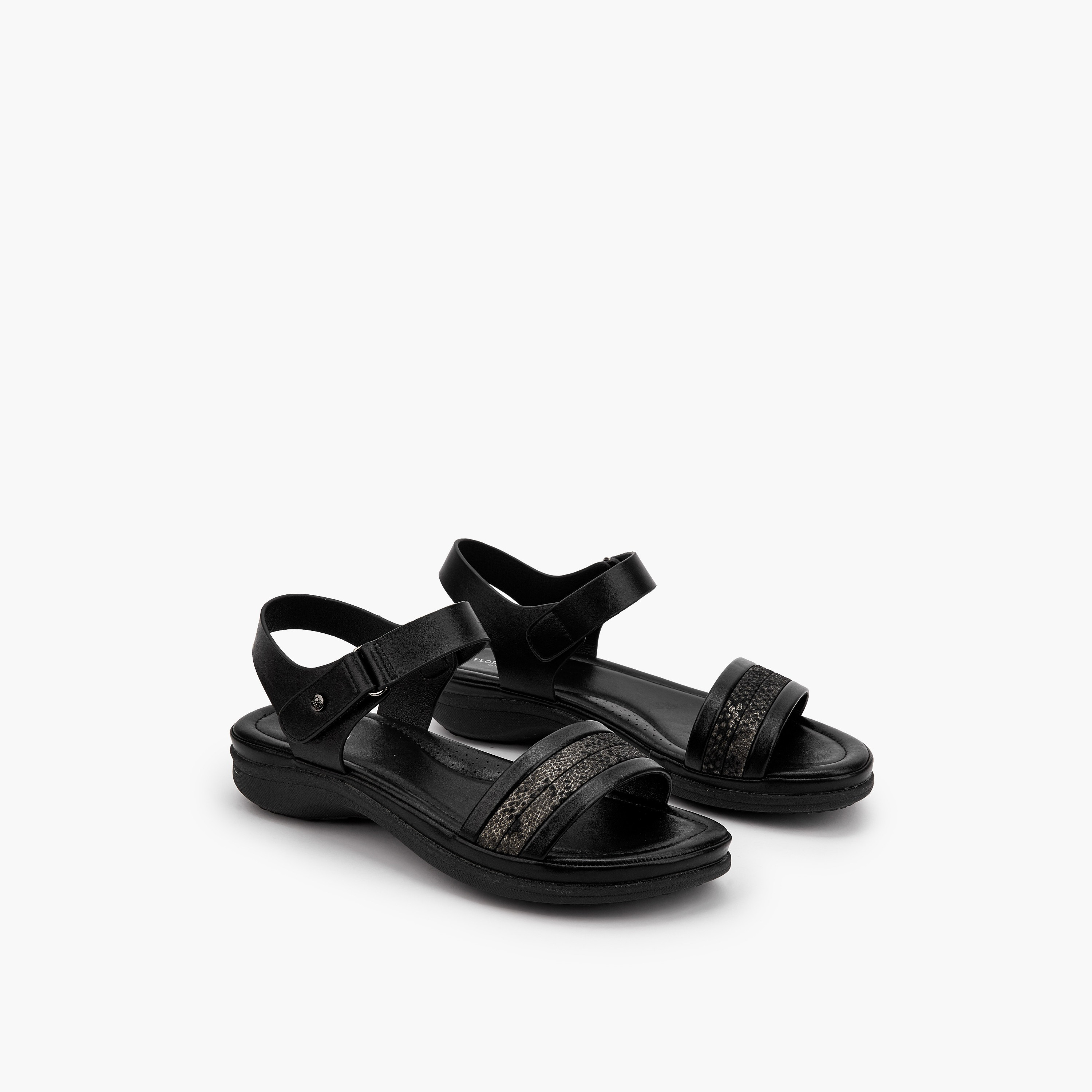 Flora Bella Women Textured Hook and Loop Sandals-women-shoes-flats-sandals-image-1