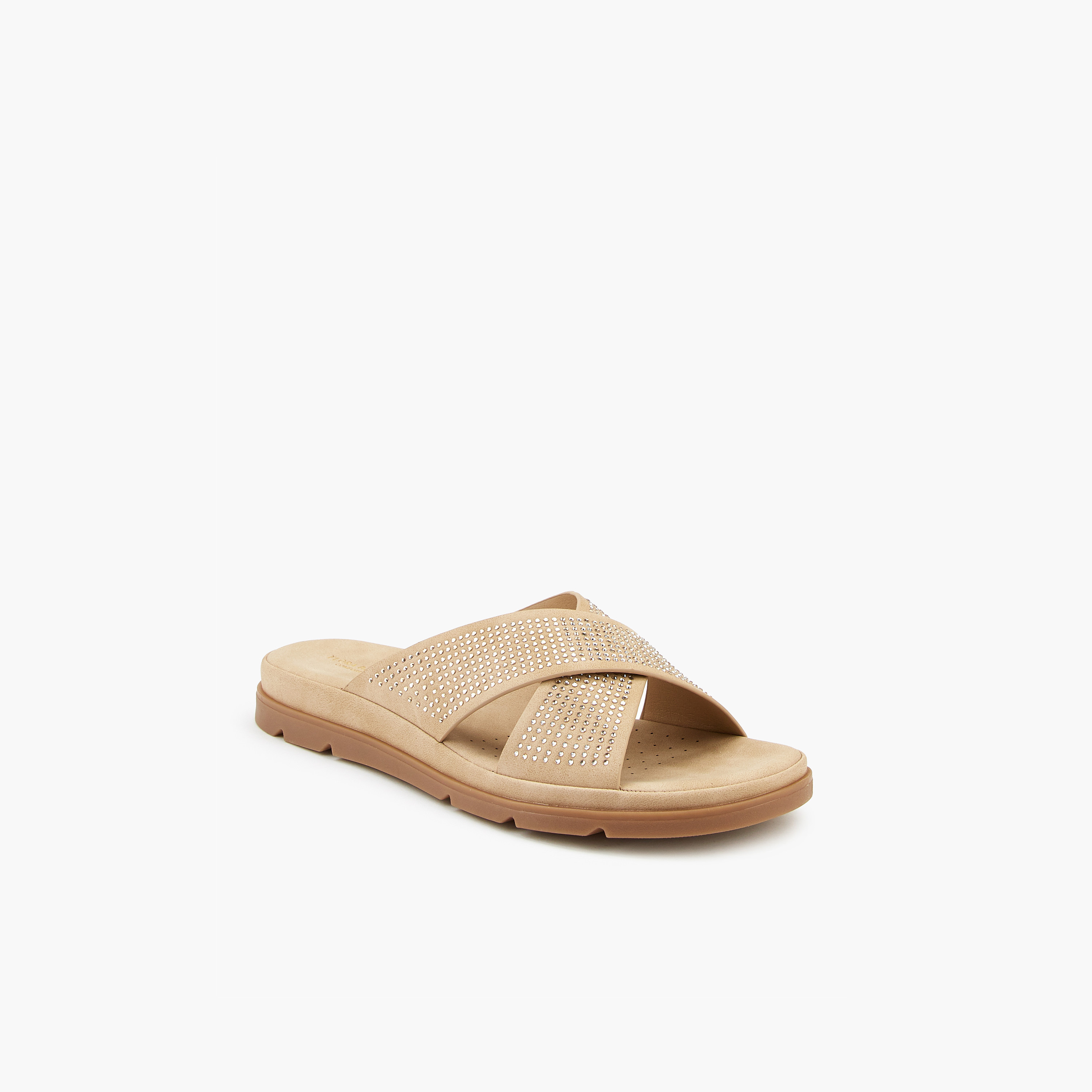 صندل مزين سهل الارتداء بأحزمة متقاطعة من فلورا بيلا-women-shoes-flats-sandals-image-3