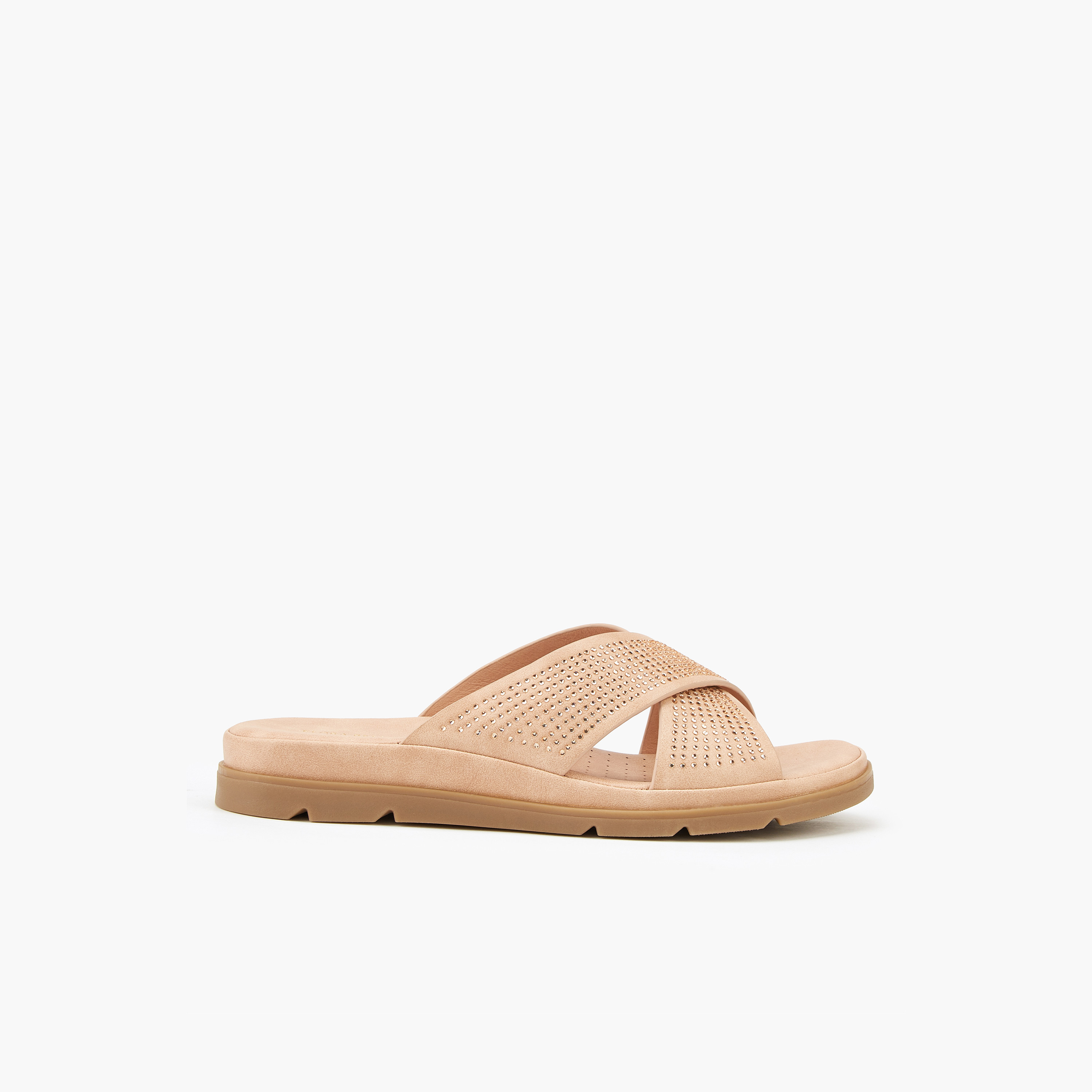 Flora Bella Embellished Slip-On Cross Strap Sandals-women-shoes-flats-sandals-image-2