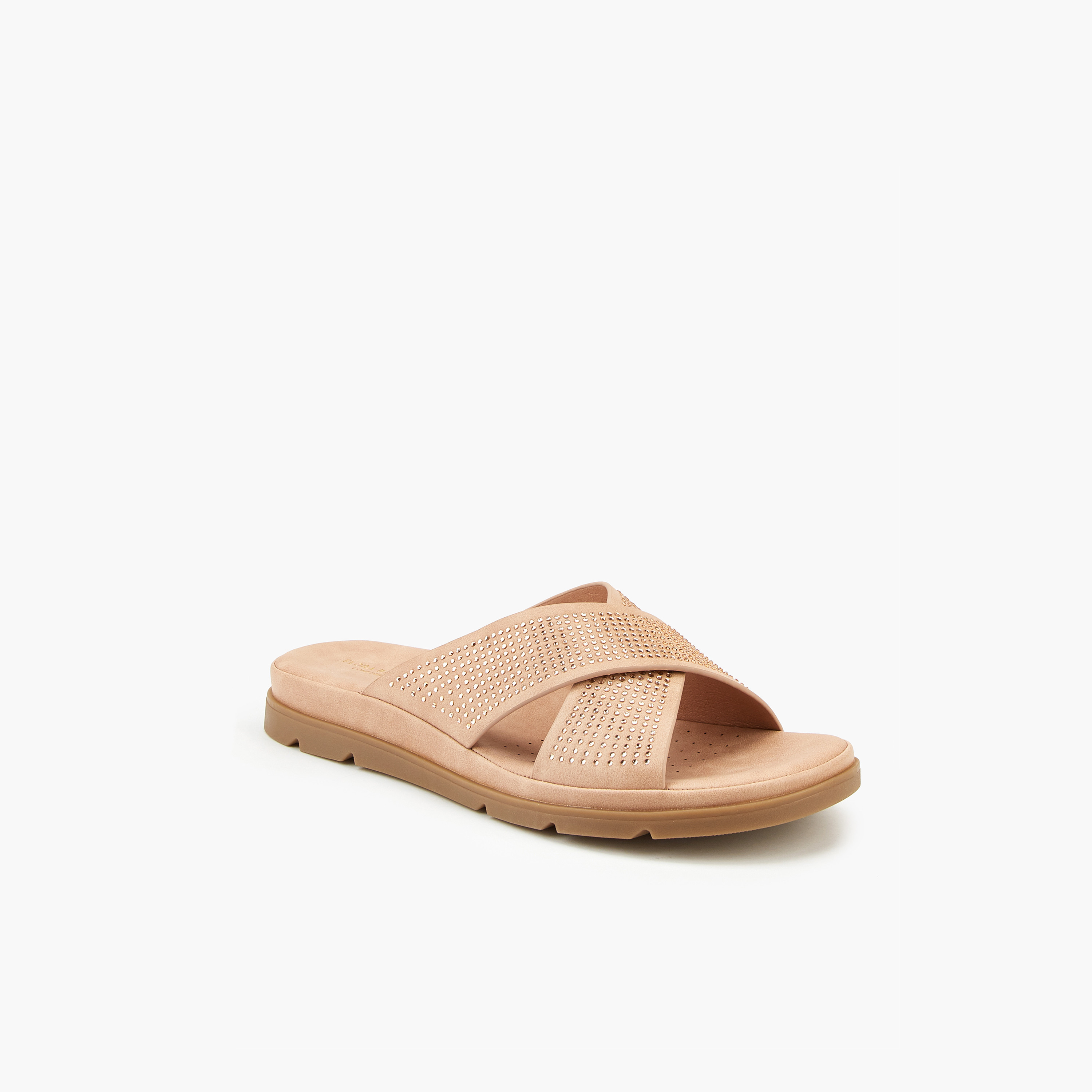 Flora Bella Embellished Slip-On Cross Strap Sandals-women-shoes-flats-sandals-image-3