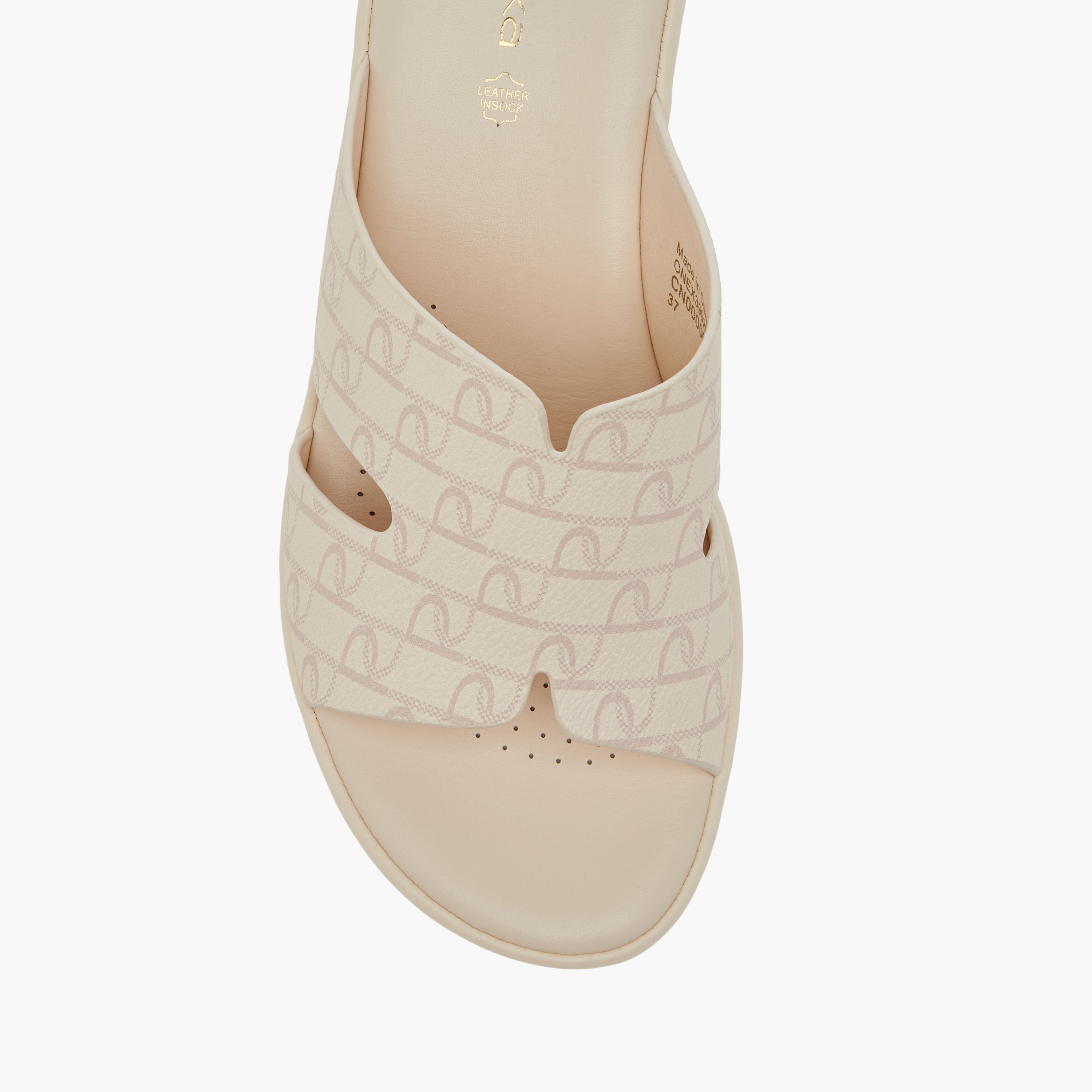 Paprika Monogram Print Slip-On Block Heel Comfort Sandals-women-shoes-sandals-heeled-image-4