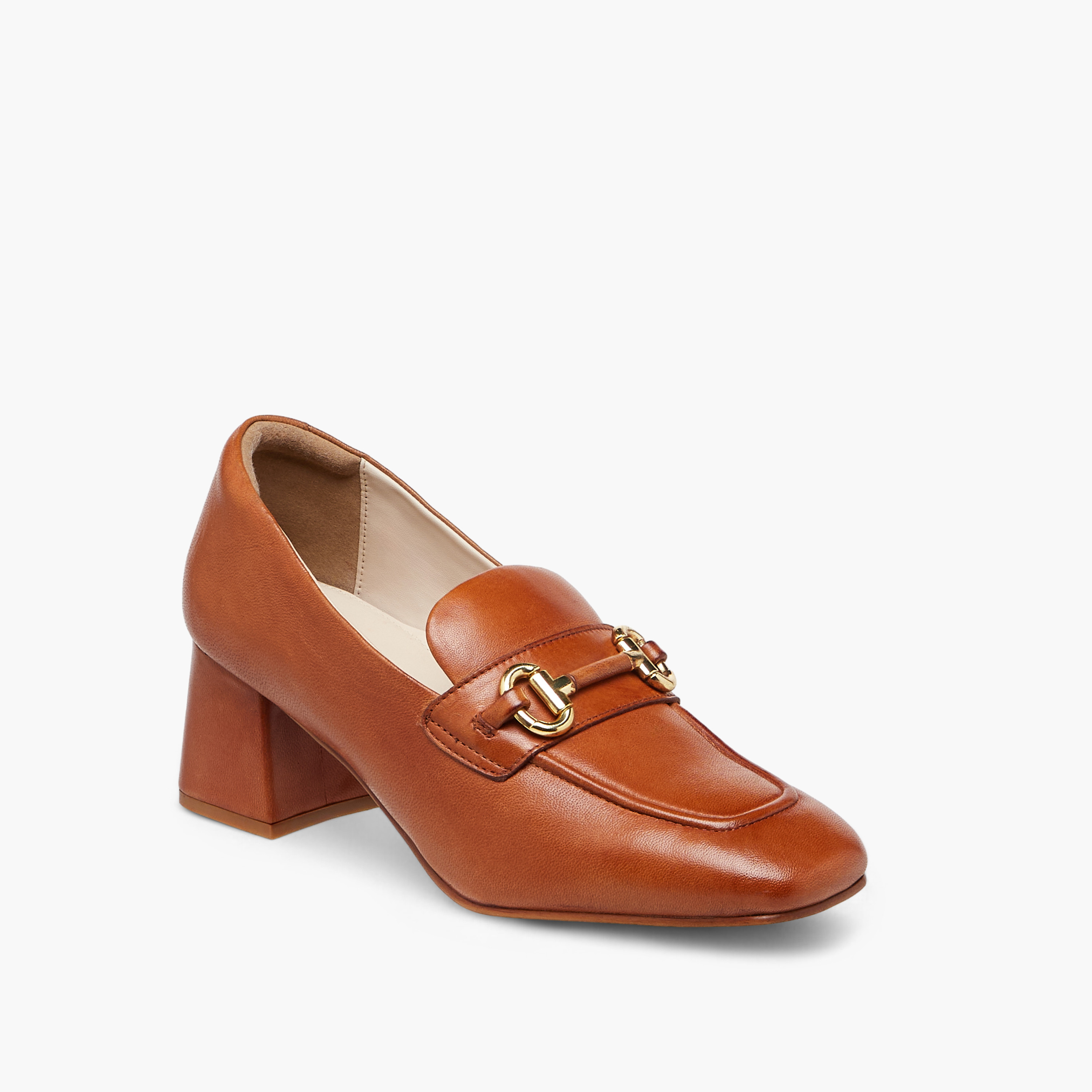 Paprika Metallic Accent Slip-On Loafers with Block Heels-women-shoes-heels-image-2
