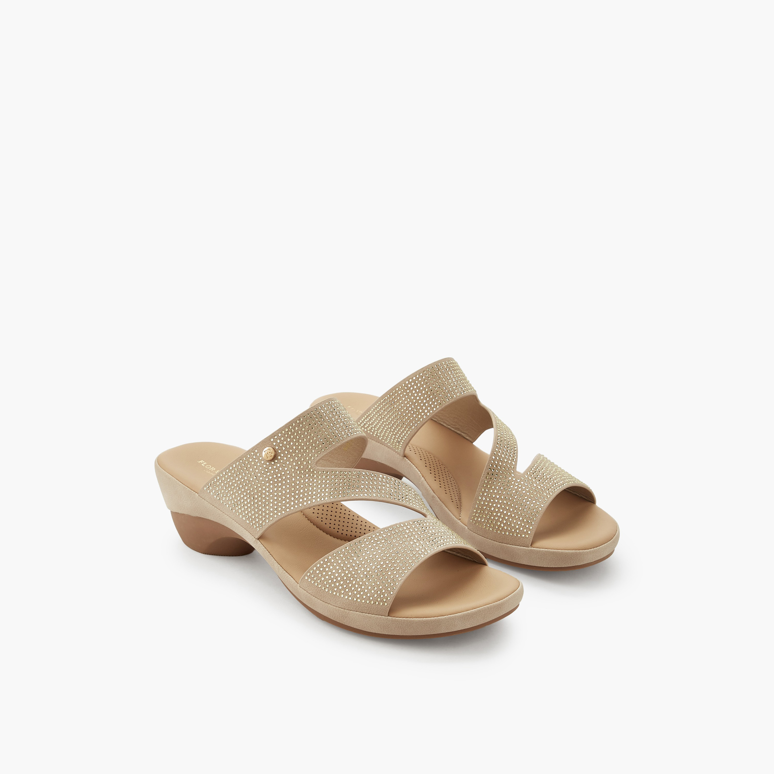 صندل بكعب عريض مزين للنساء من فلورا بيلا-women-shoes-sandals-heeled-image-1