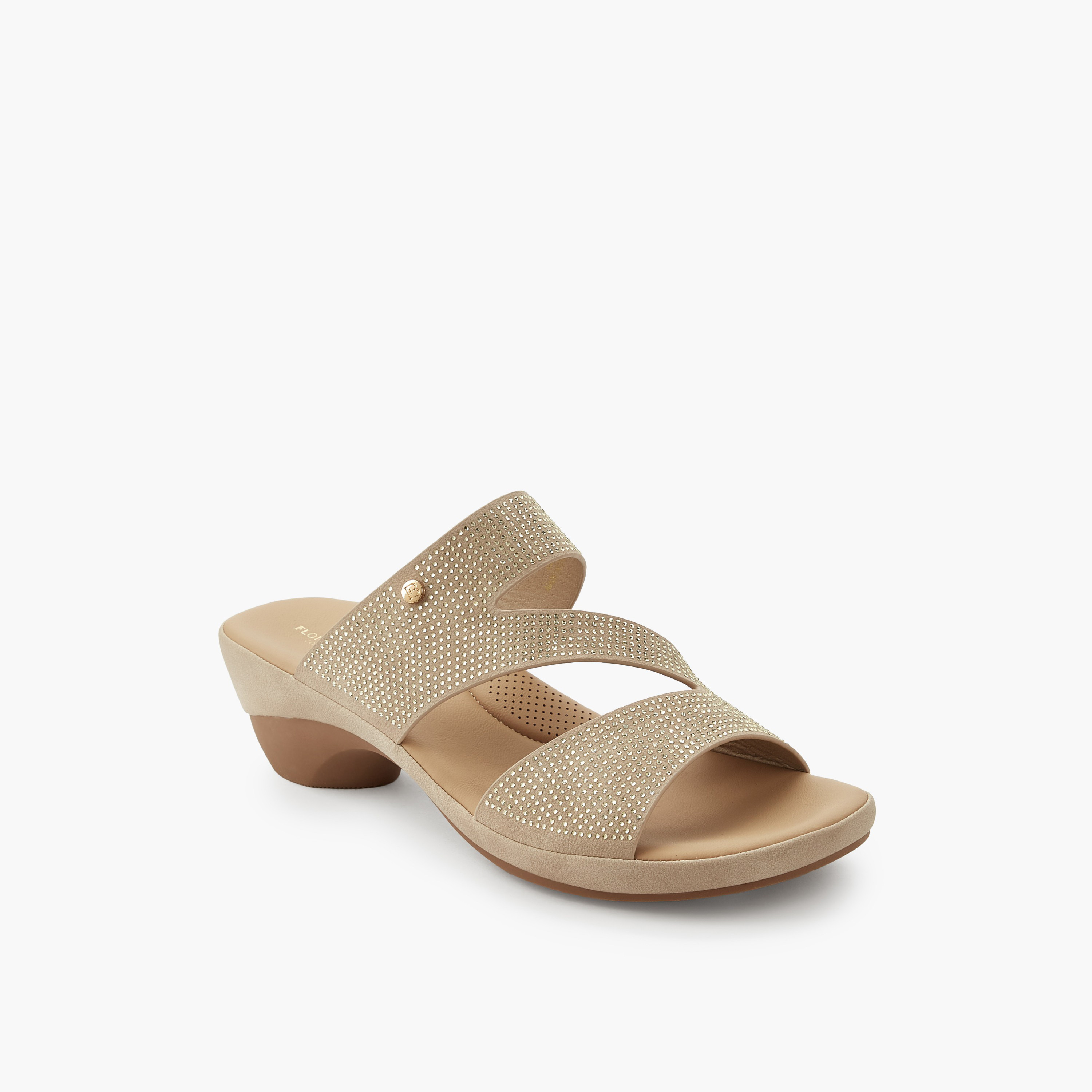 صندل بكعب عريض مزين للنساء من فلورا بيلا-women-shoes-sandals-heeled-image-2
