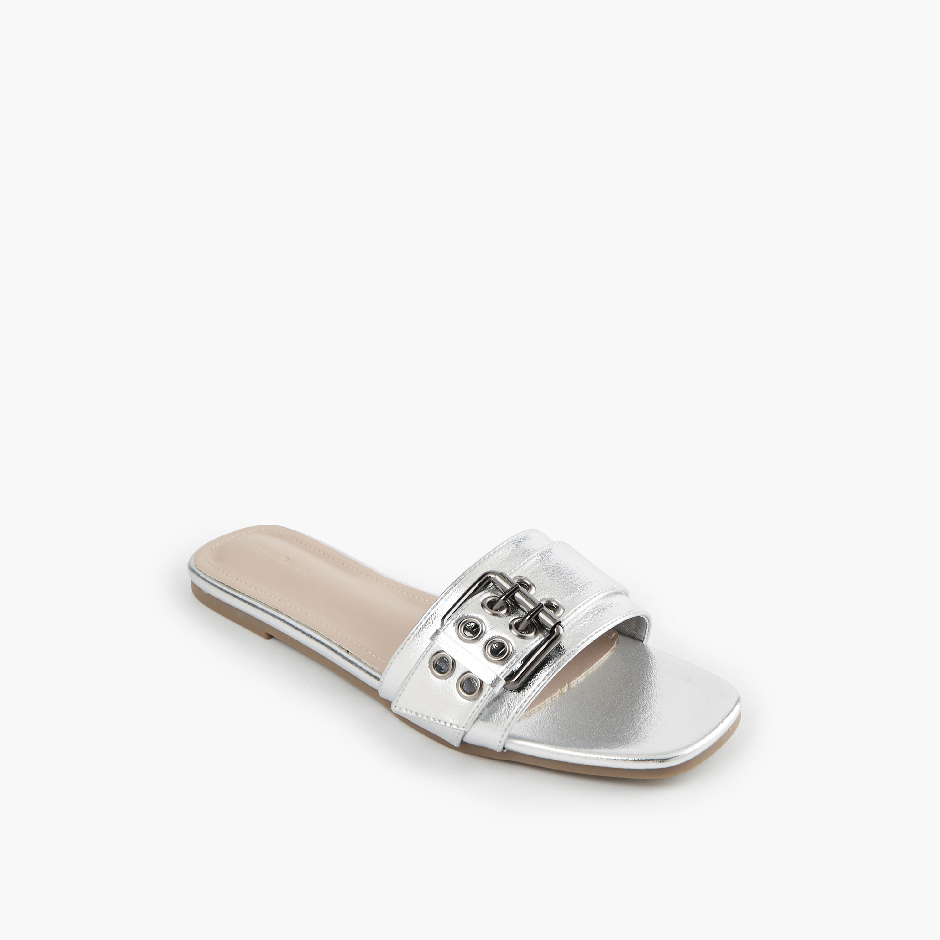 Flora Bella Buckle Accent Slip-On Flat Sandals-women-shoes-flats-sandals-image-2
