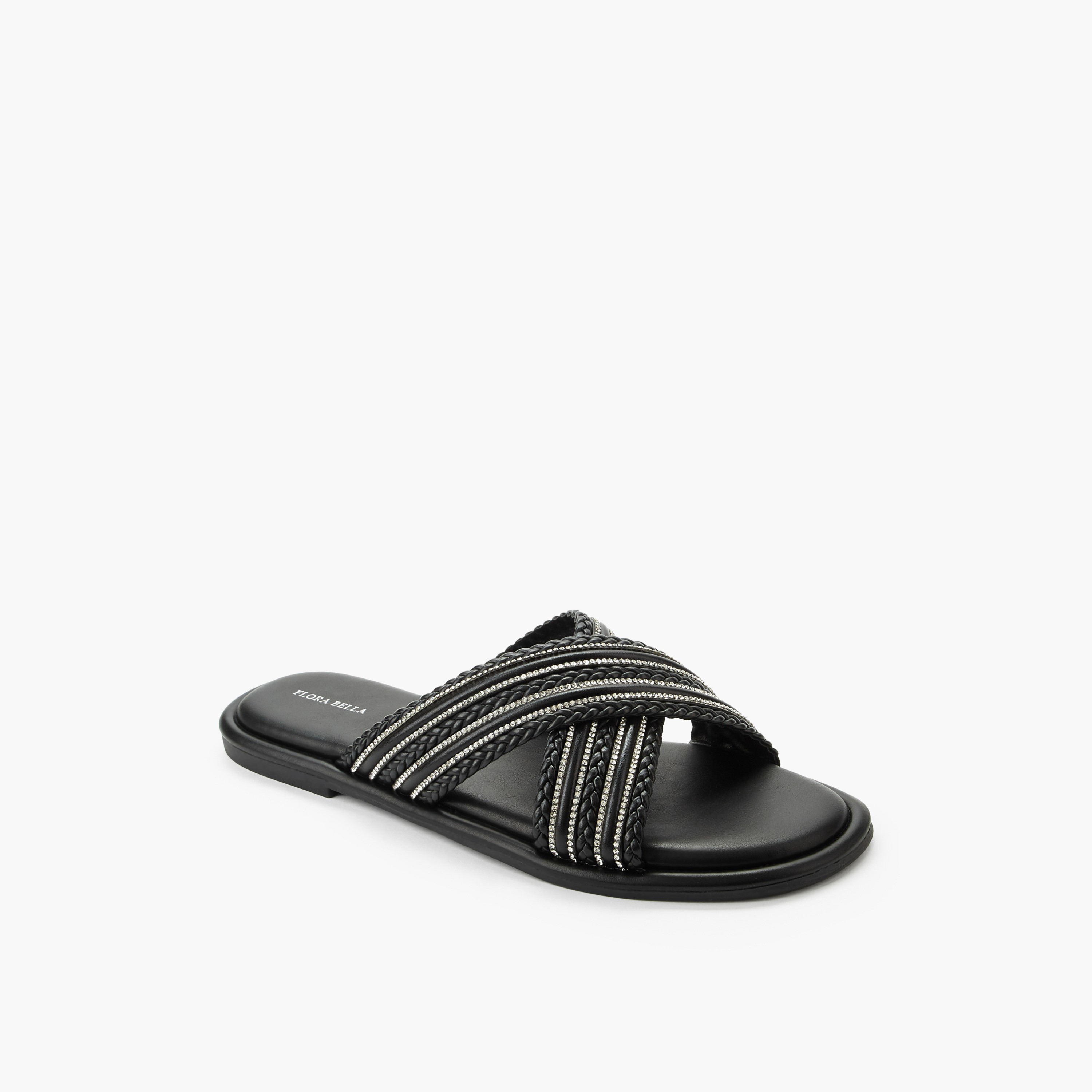 Flora Bella Women Embellished Cross Strap Sandals-women-shoes-flats-sandals-image-2
