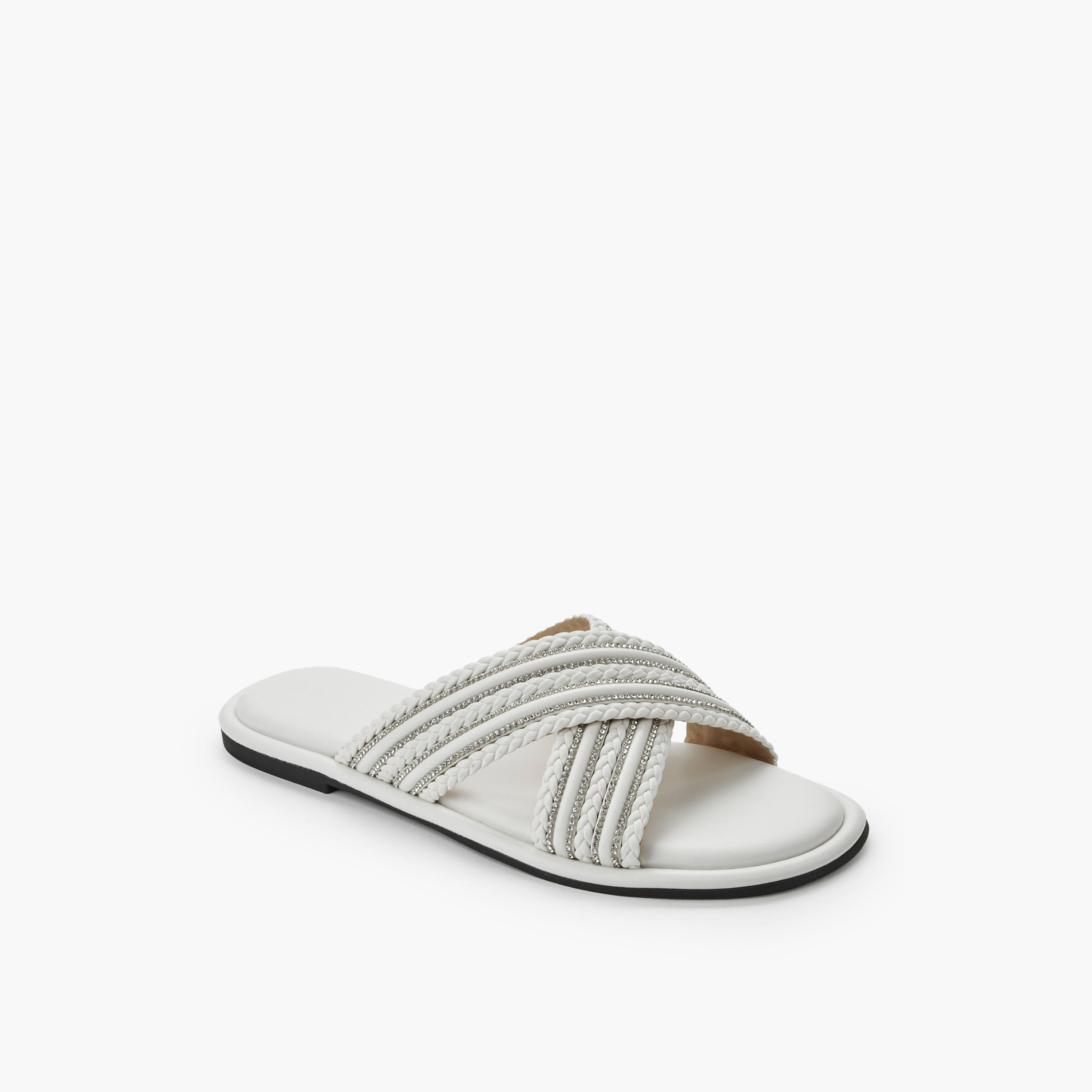 صندل مزين بحزام متقاطع للنساء من فلورا بيلا-women-shoes-flats-sandals-image-2