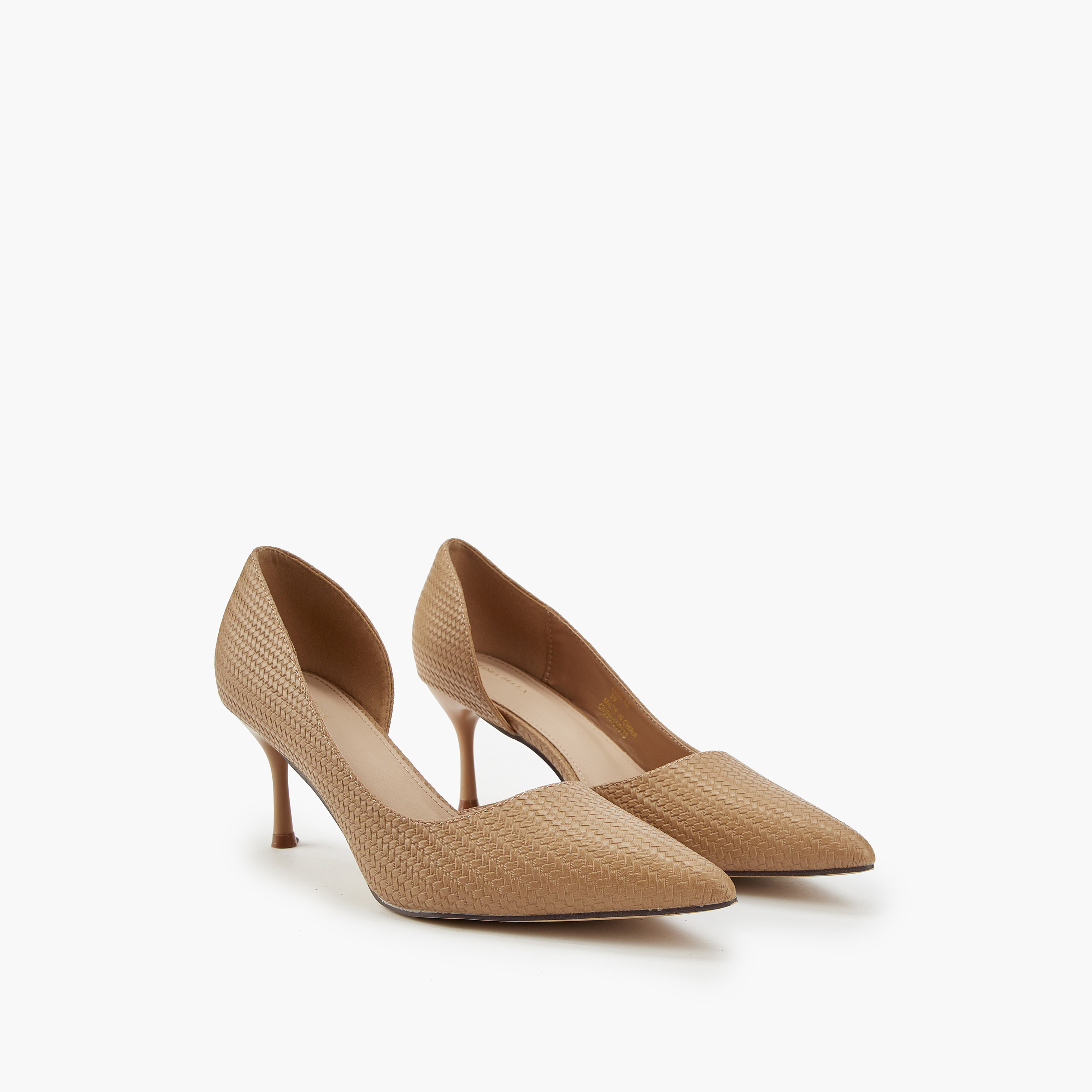 Flora Bella Textured D'Orsay Shoes with Stiletto Heels-women-shoes-heels-image-1