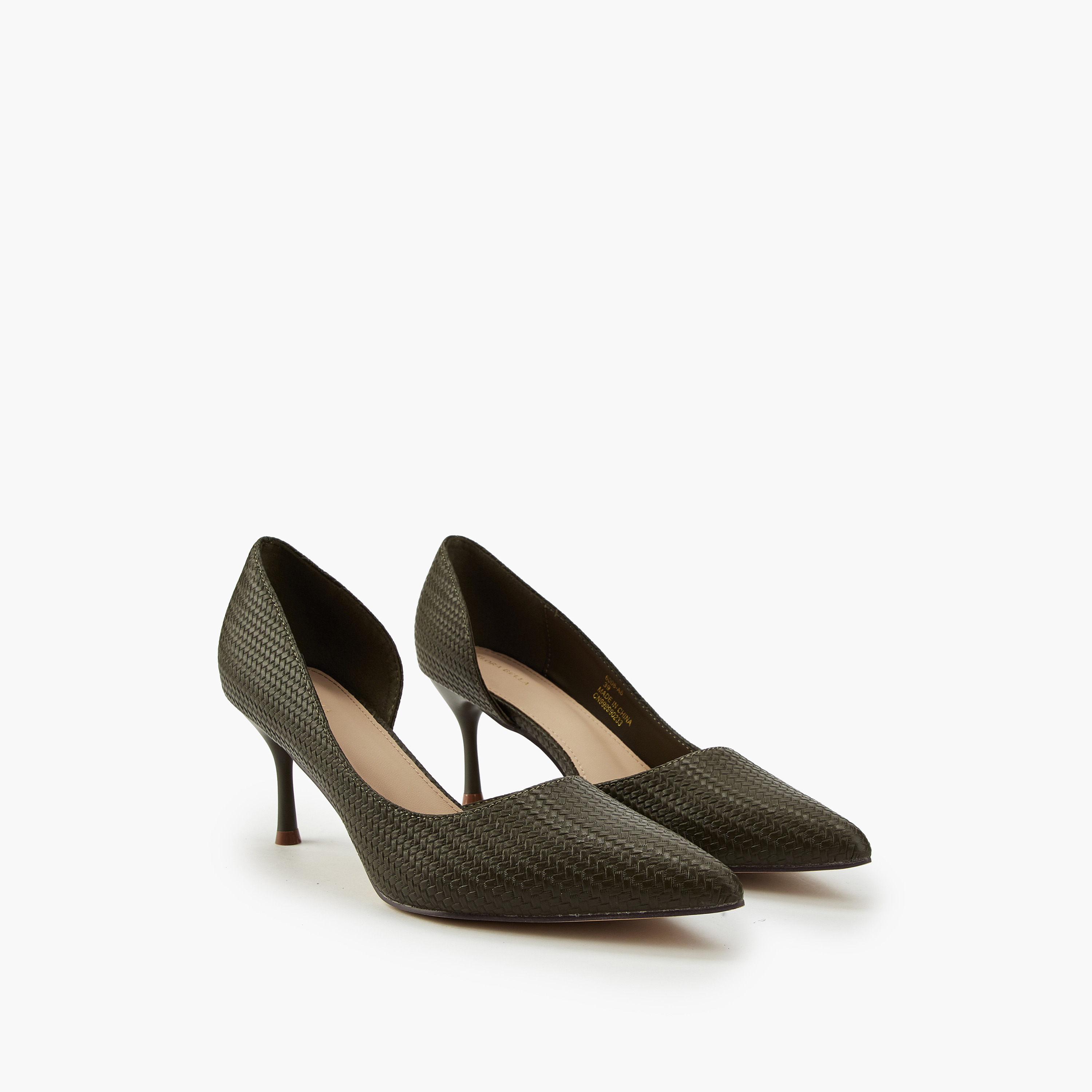 حذاء دورساي بارز الملمس بكعب ستيليتو من فلورا بيلا-women-shoes-heels-image-1