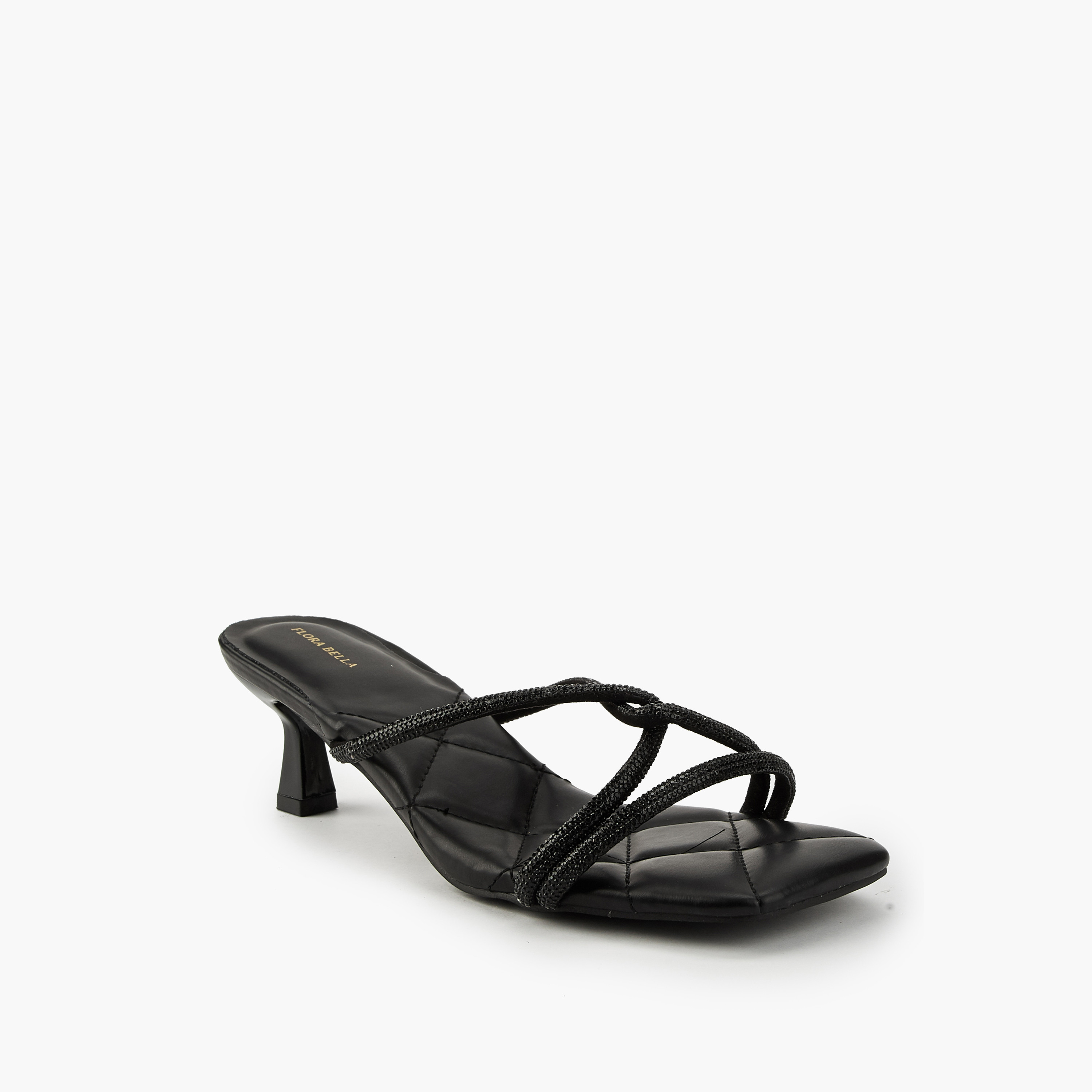 Flora Bella Embellished Strap Slip-On Sandals with Flared Heel-women-shoes-sandals-heeled-image-3