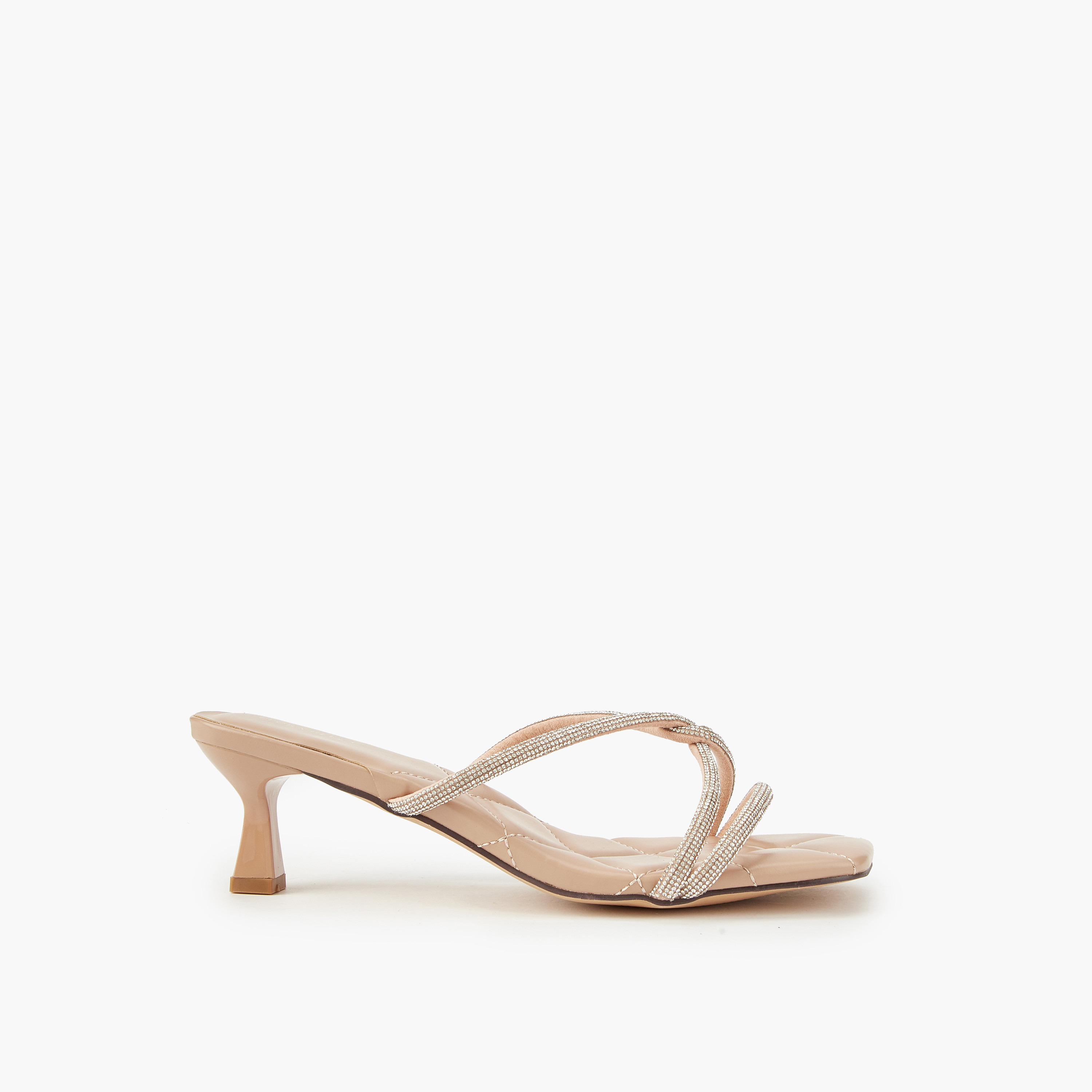 Flora Bella Embellished Strap Slip-On Sandals with Flared Heel-women-shoes-sandals-heeled-image-2