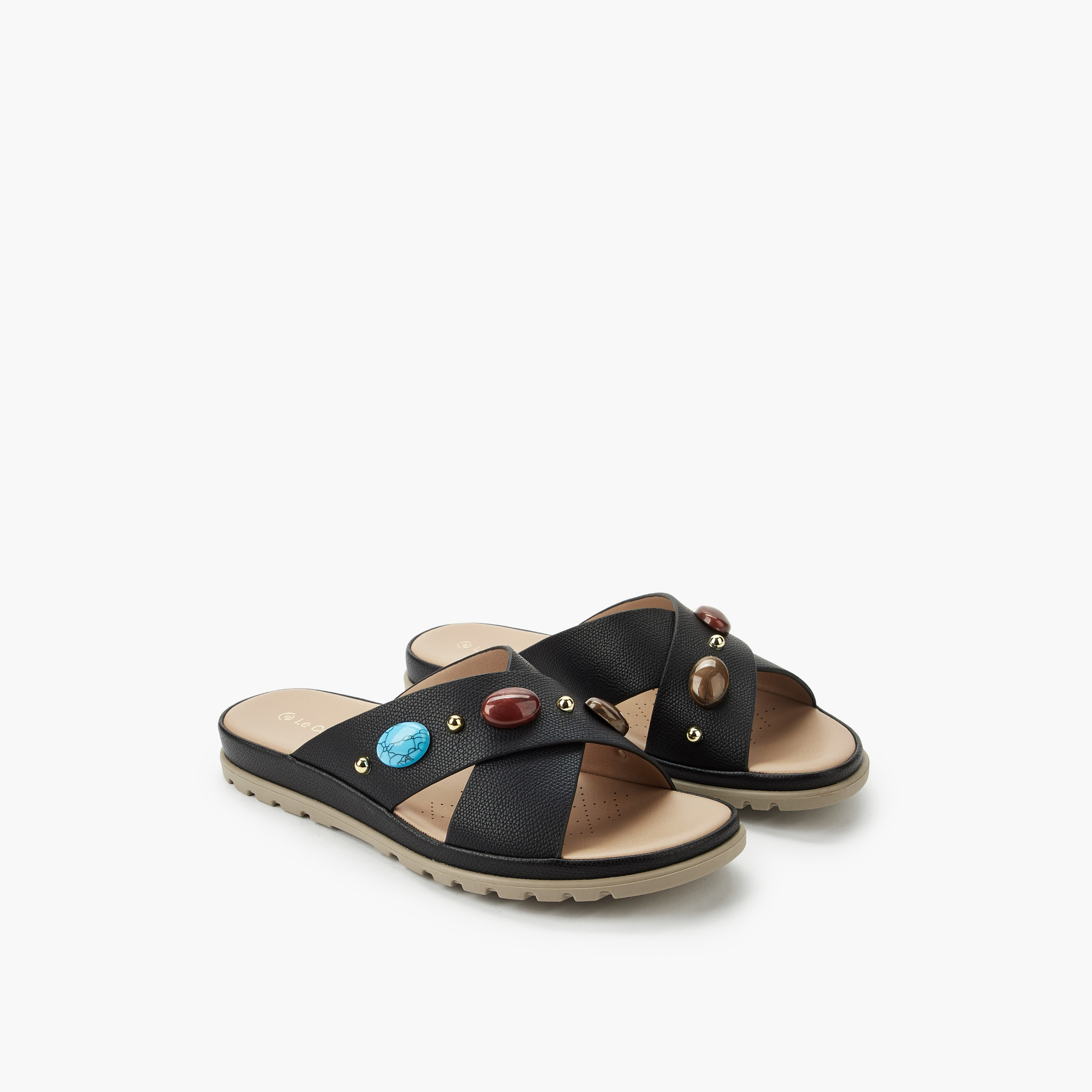 Le Confort Women Slip-On Sandals-women-shoes-flats-sandals-image-1