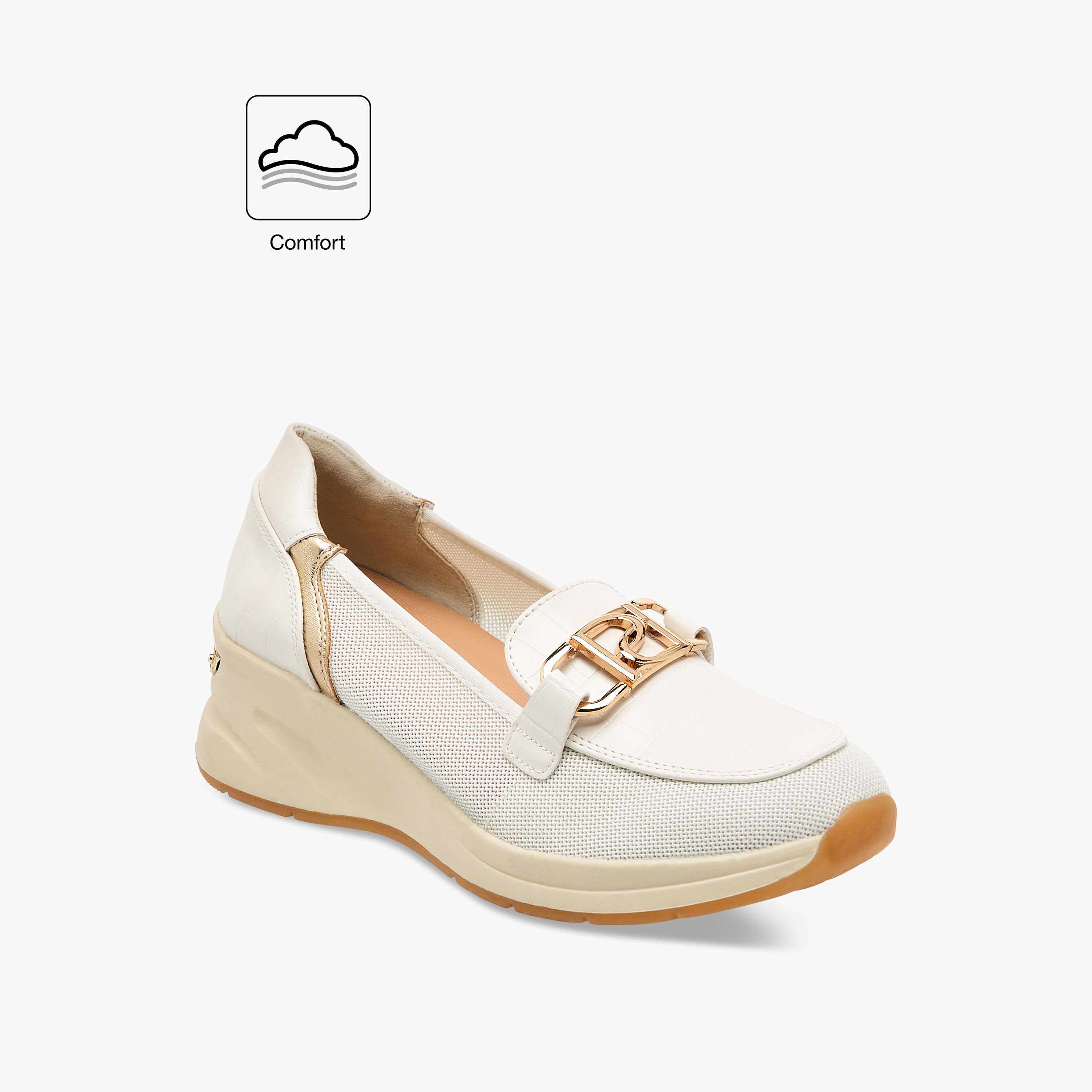 Paprika Panelled Slip-On Comfort Loafers with Metal Accent-women-shoes-loafersandmoccasins-image-2
