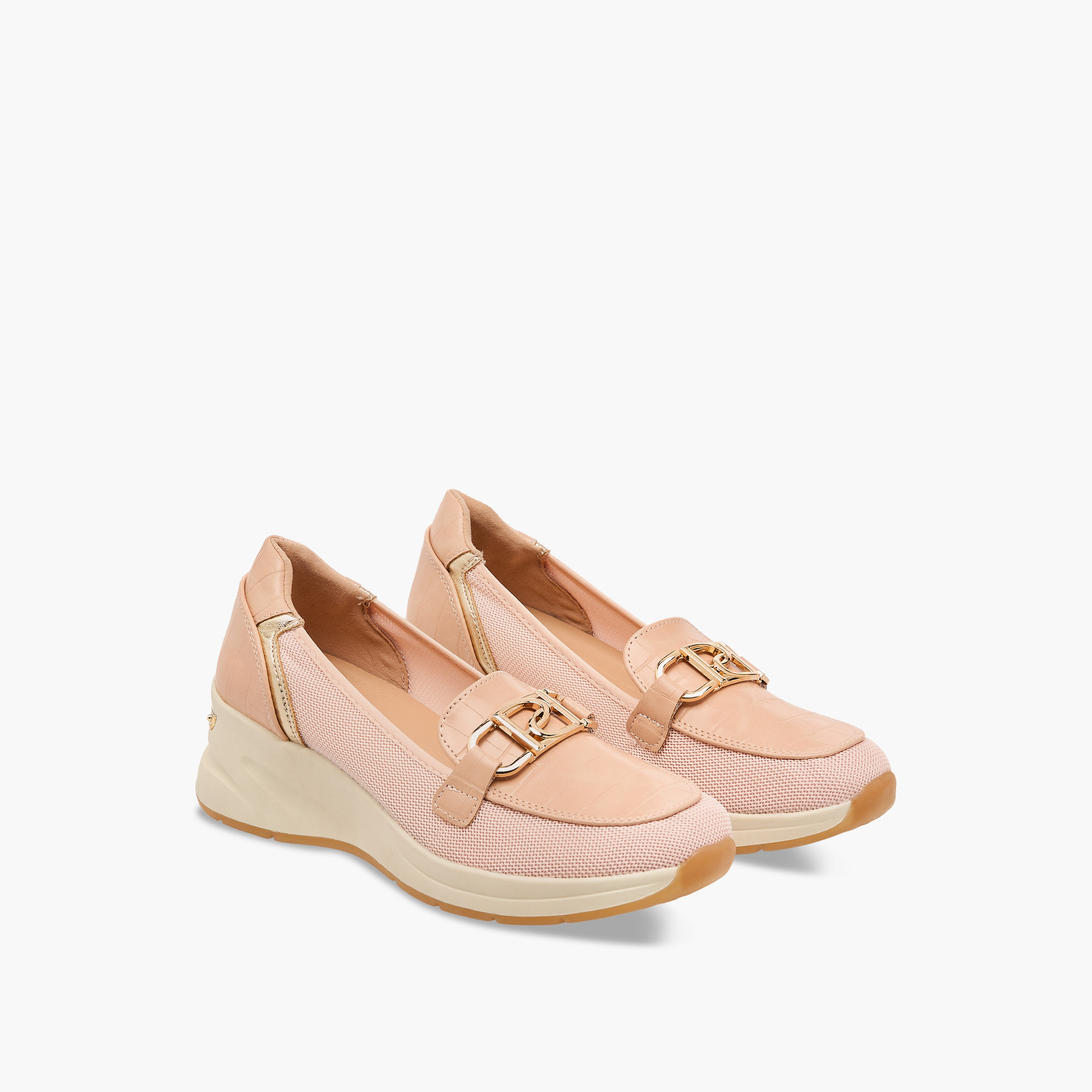 Paprika Panelled Slip-On Comfort Loafers with Metal Accent-women-shoes-loafersandmoccasins-image-11