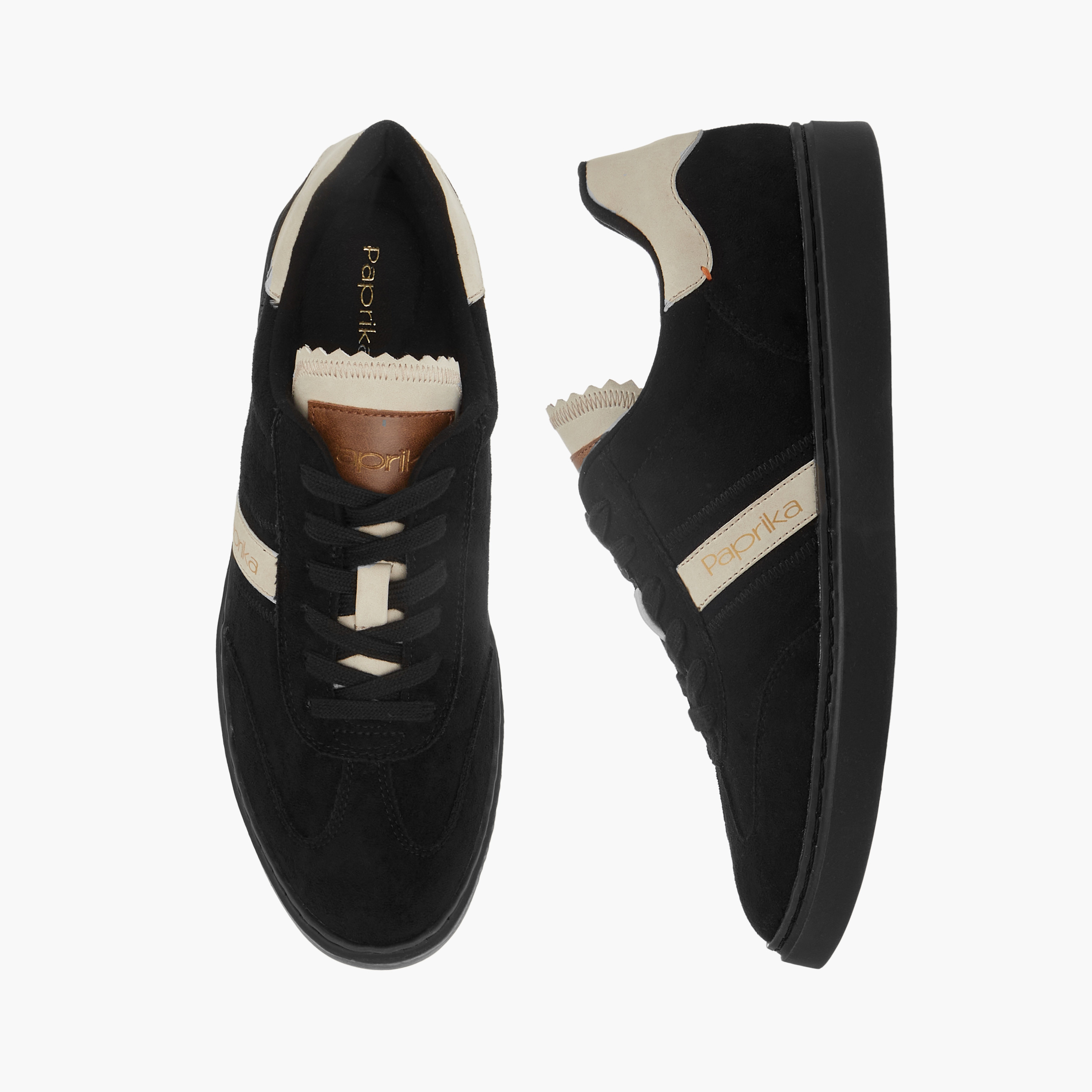 حذاء سنيكرز للكاحل بألواح ورباط إغلاق من بابريكا-women-shoes-sneakers-image-1