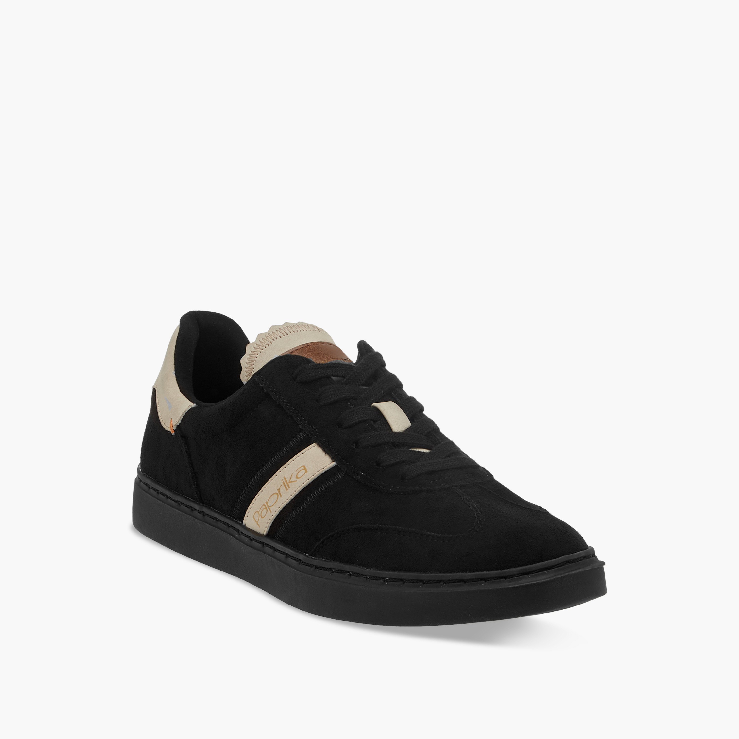 حذاء سنيكرز للكاحل بألواح ورباط إغلاق من بابريكا-women-shoes-sneakers-image-2