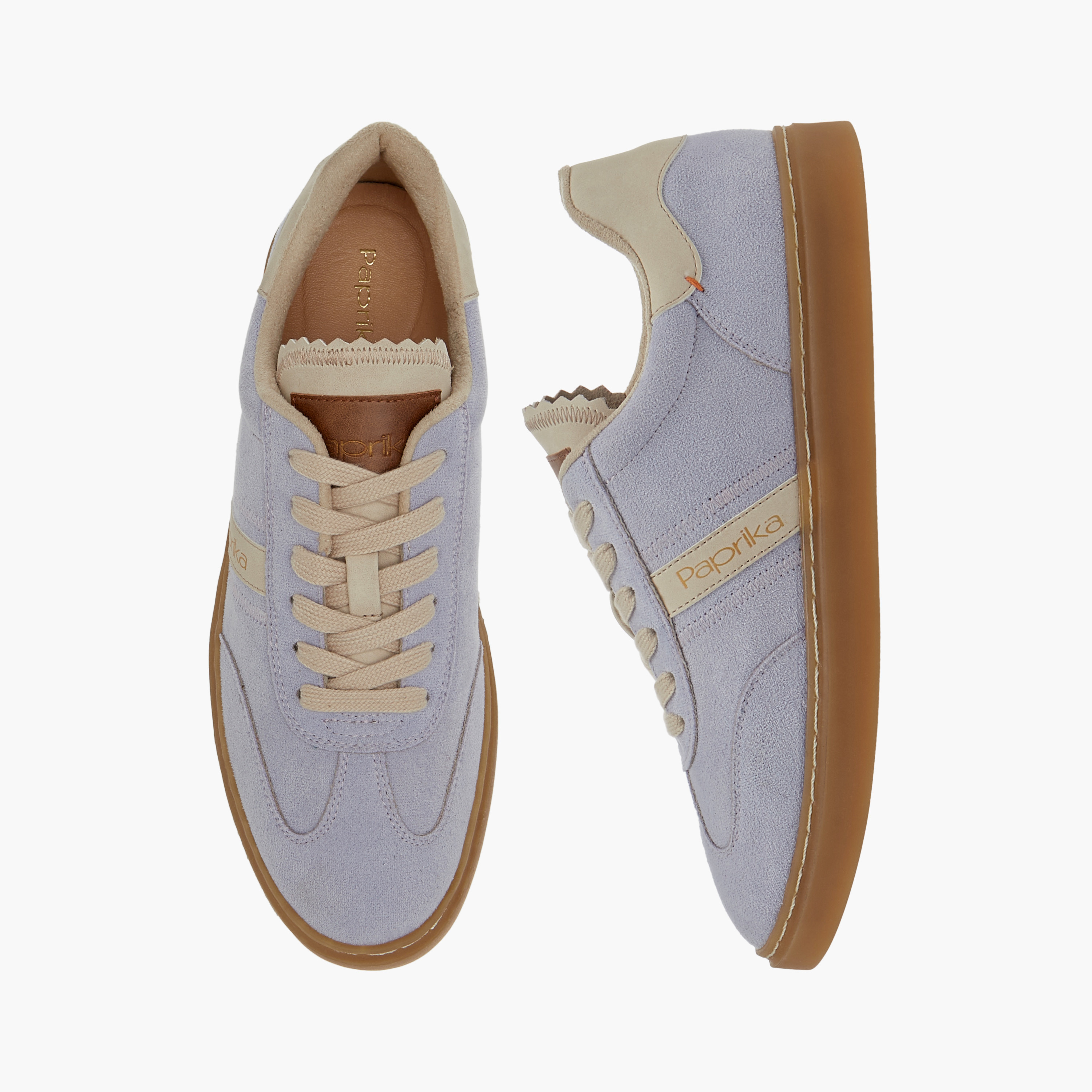 Paprika Panelled Ankle Sneakers with Lace-Up Closure-women-shoes-sneakers-image-1