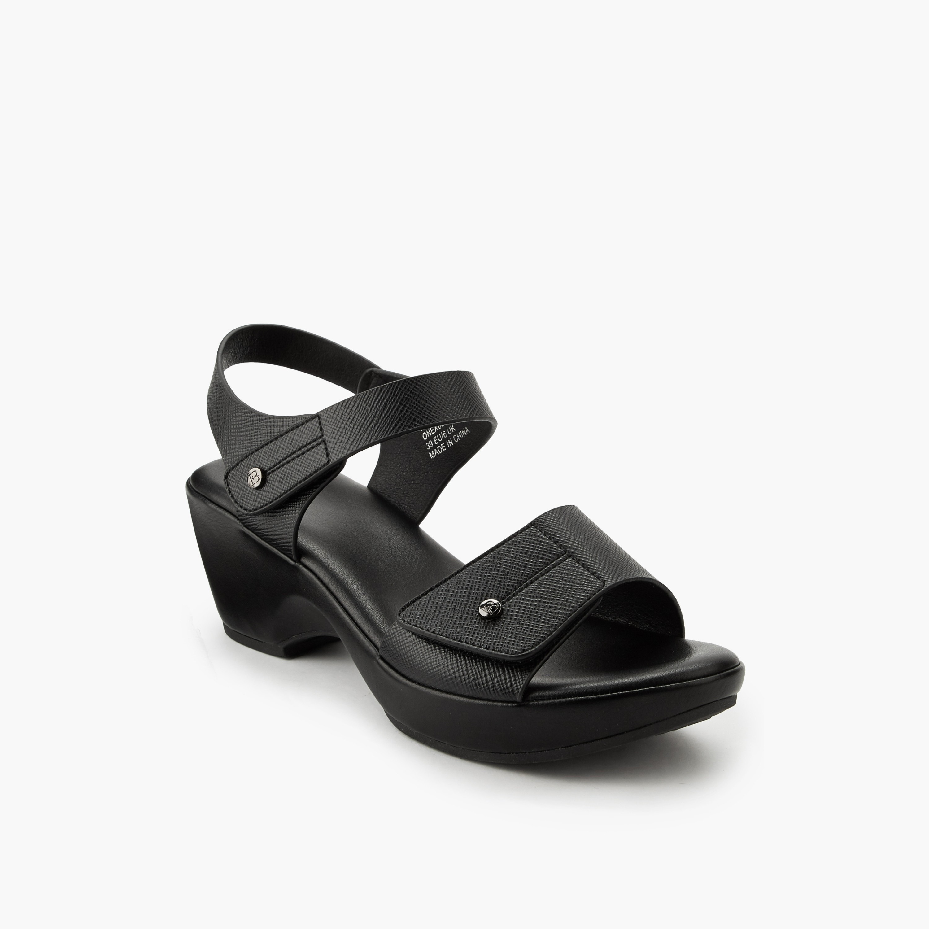 صندل بكعب عريض بارز الملمس للنساء من فلورا بيلا-women-shoes-sandals-heeled-image-4