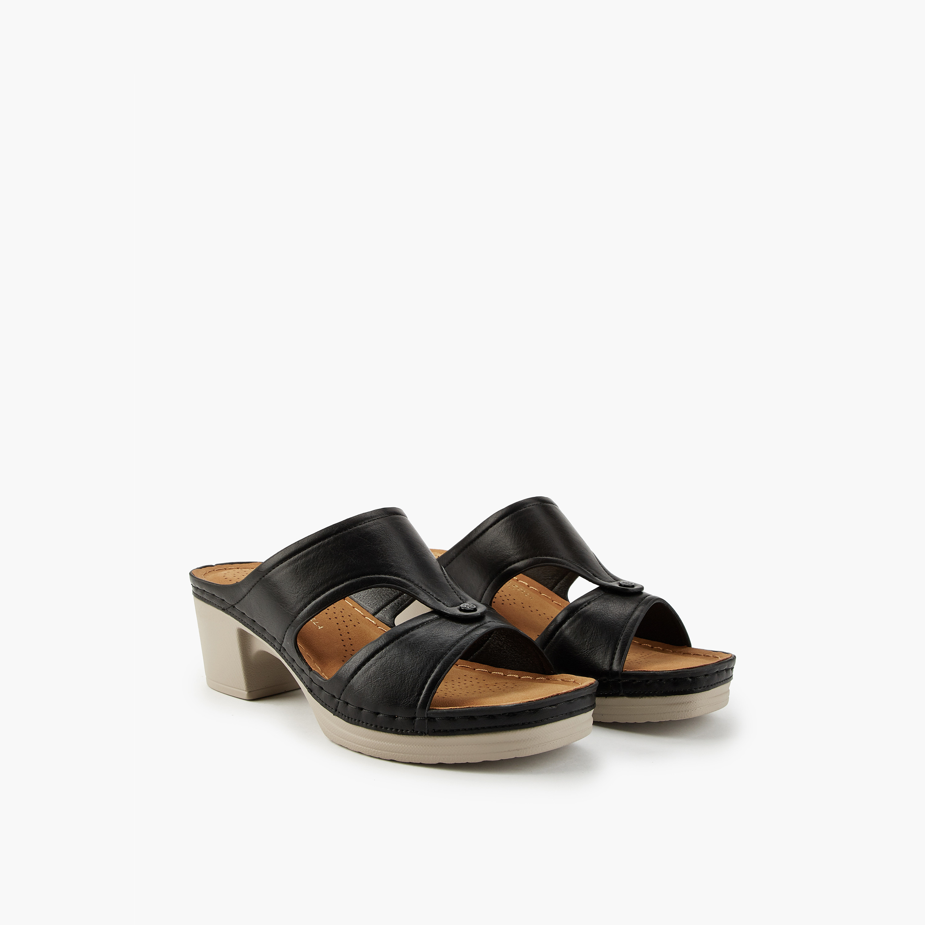 Flora Bella Solid Slip-On Sandals with Block Heels-women-shoes-sandals-heeled-image-1