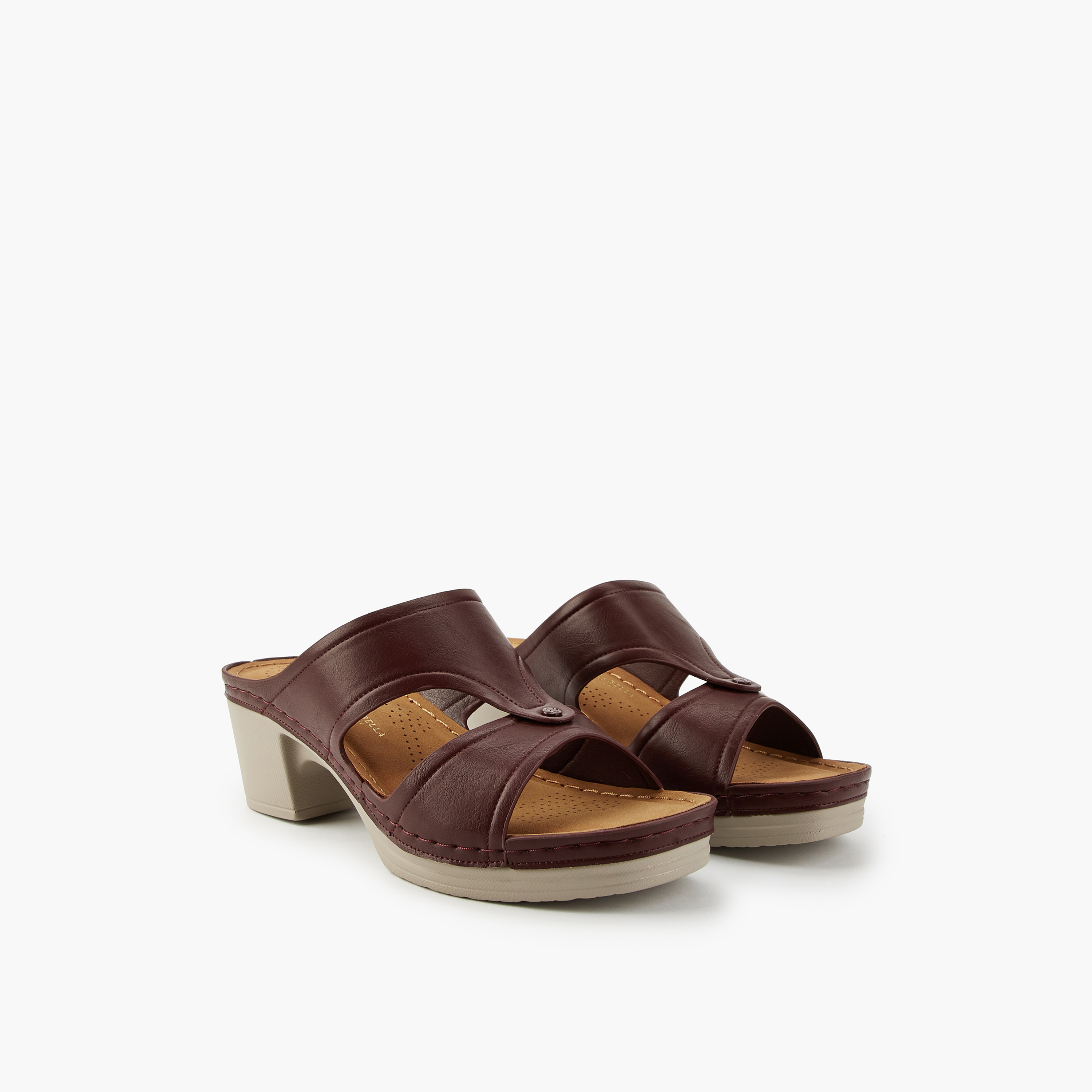 Flora Bella Solid Slip-On Sandals with Block Heels-women-shoes-sandals-heeled-image-1