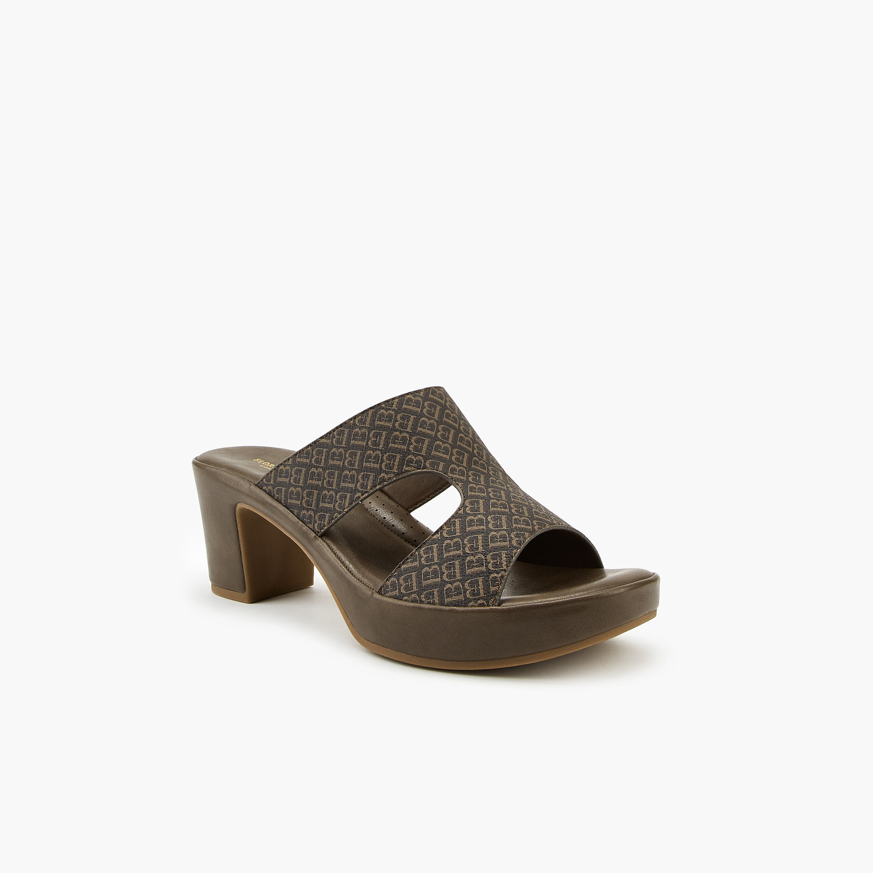 Flora Bella Monogram Print Sandals with Block Heels-women-shoes-sandals-heeled-image-2