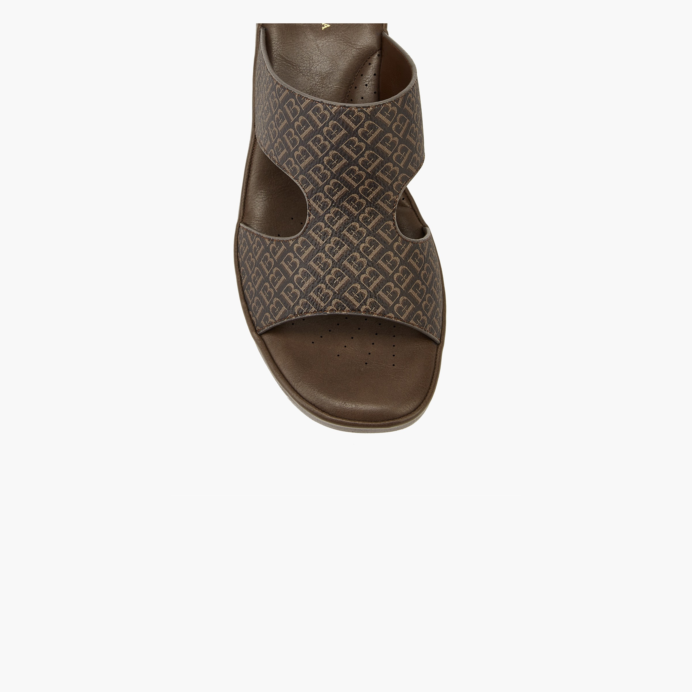 Flora Bella Monogram Print Sandals with Block Heels-women-shoes-sandals-heeled-image-3