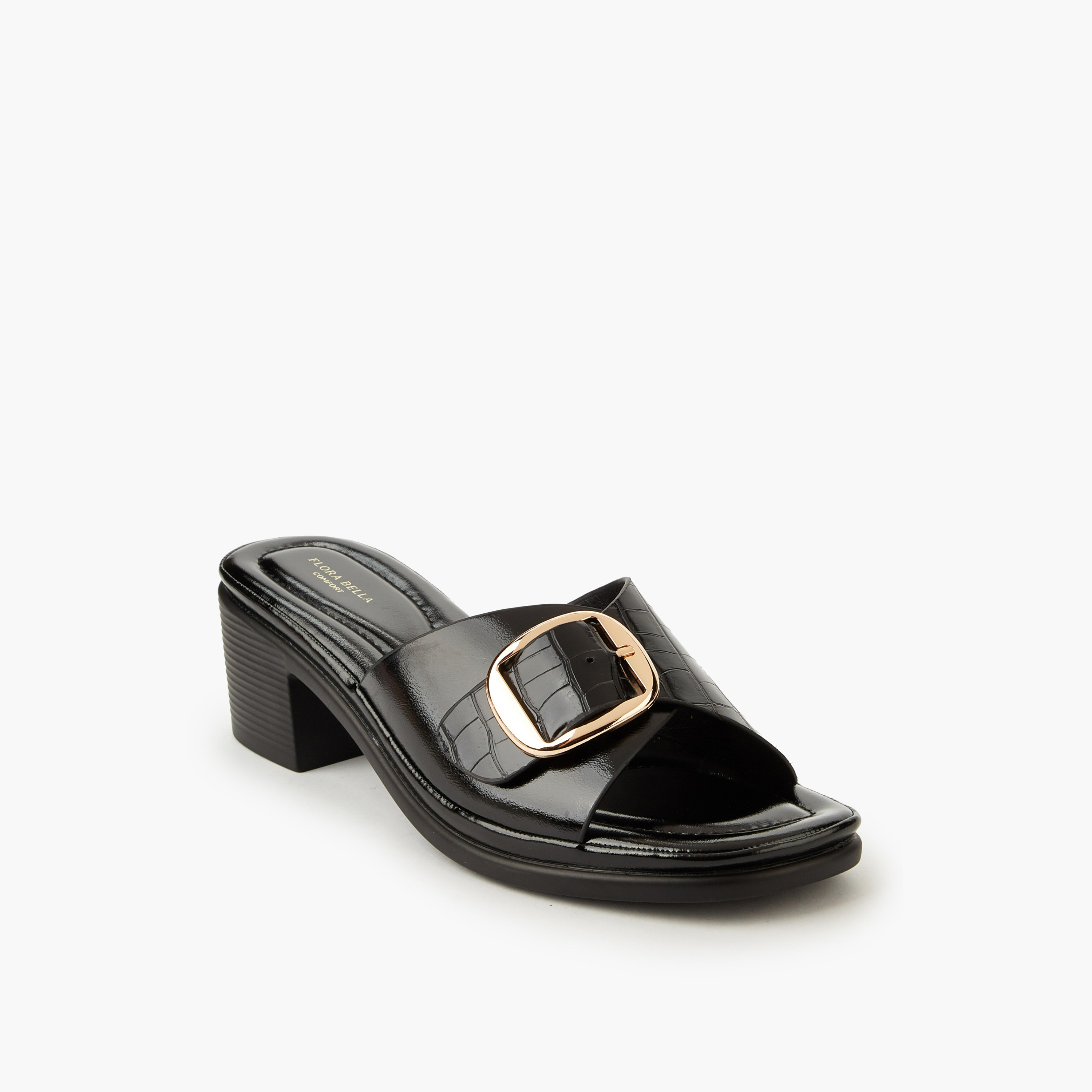 Flora Bella Women Buckle Detail Block Heel Sandals-women-shoes-sandals-heeled-image-2