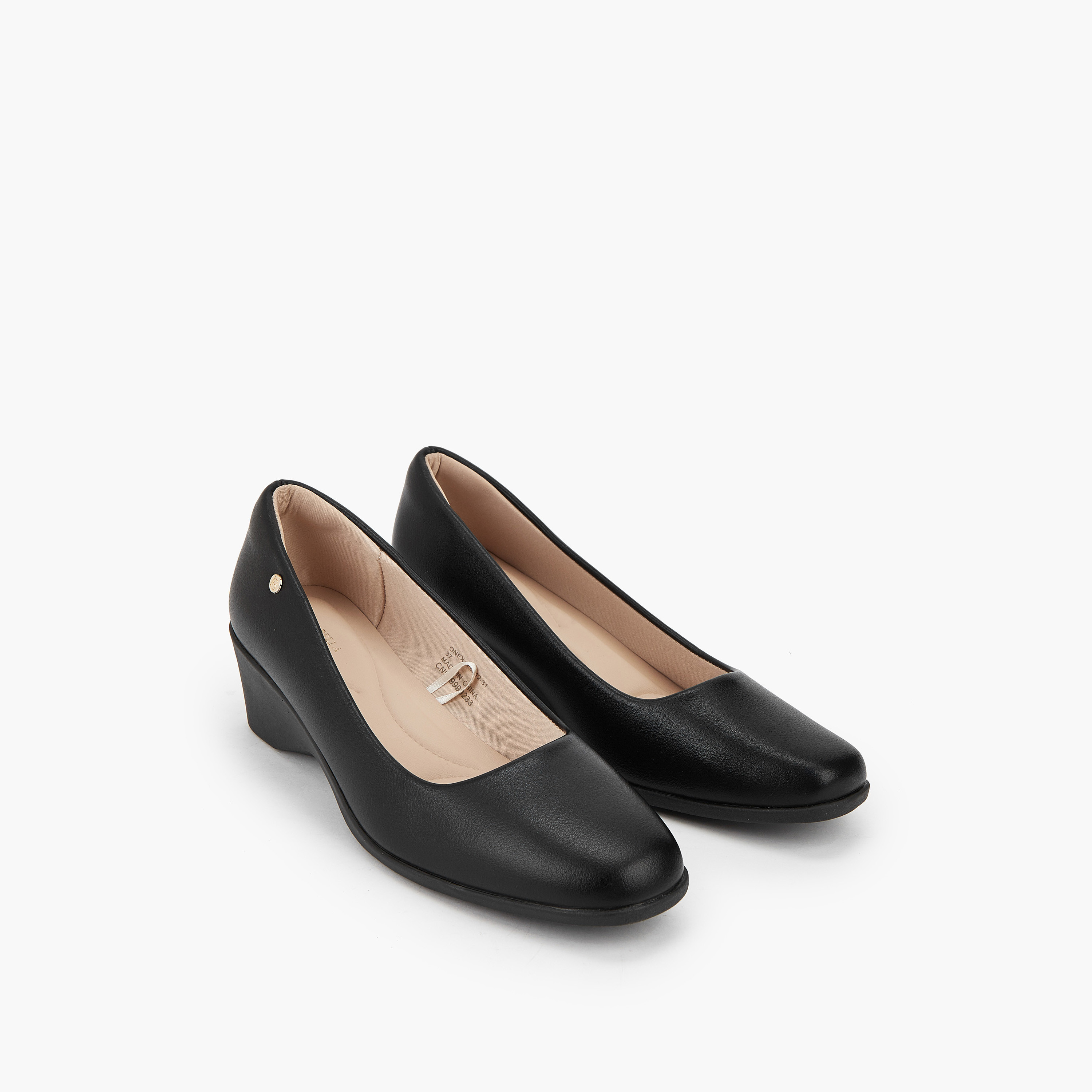 Flora Bella Solid Balleina Shoes with Wedge Heels-women-shoes-ballerinas-image-1