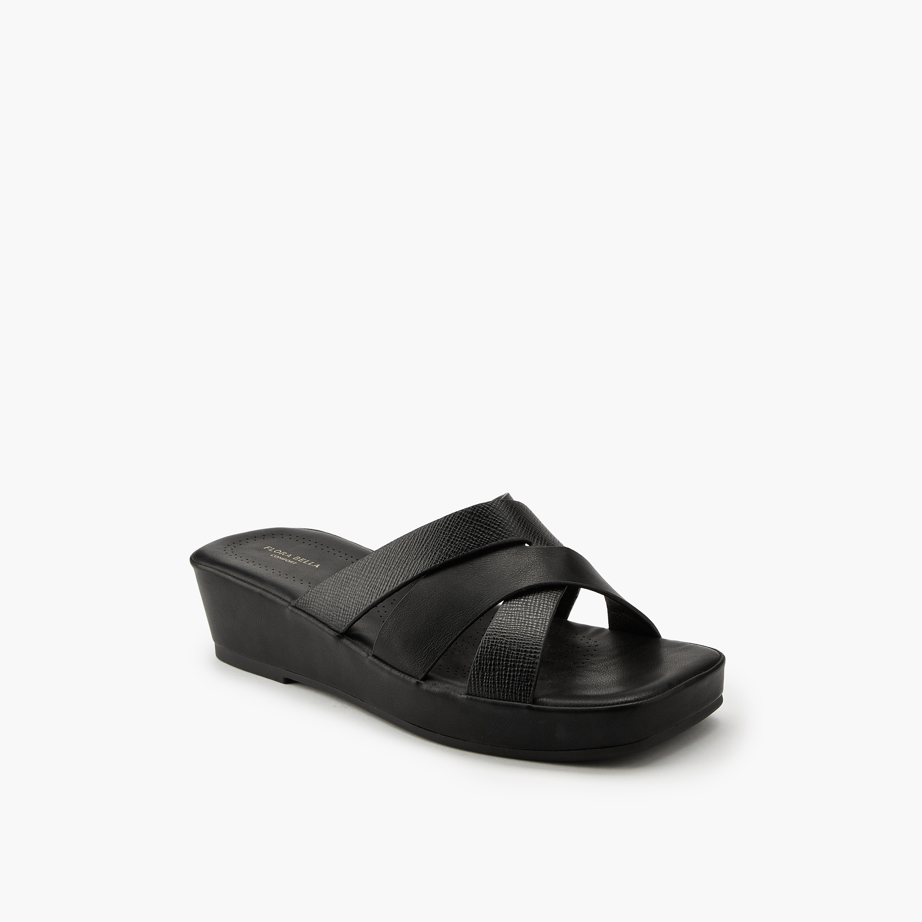 Flora Bella Textured Criss-Cross Wedge Sandals-women-shoes-sandals-heeled-image-3