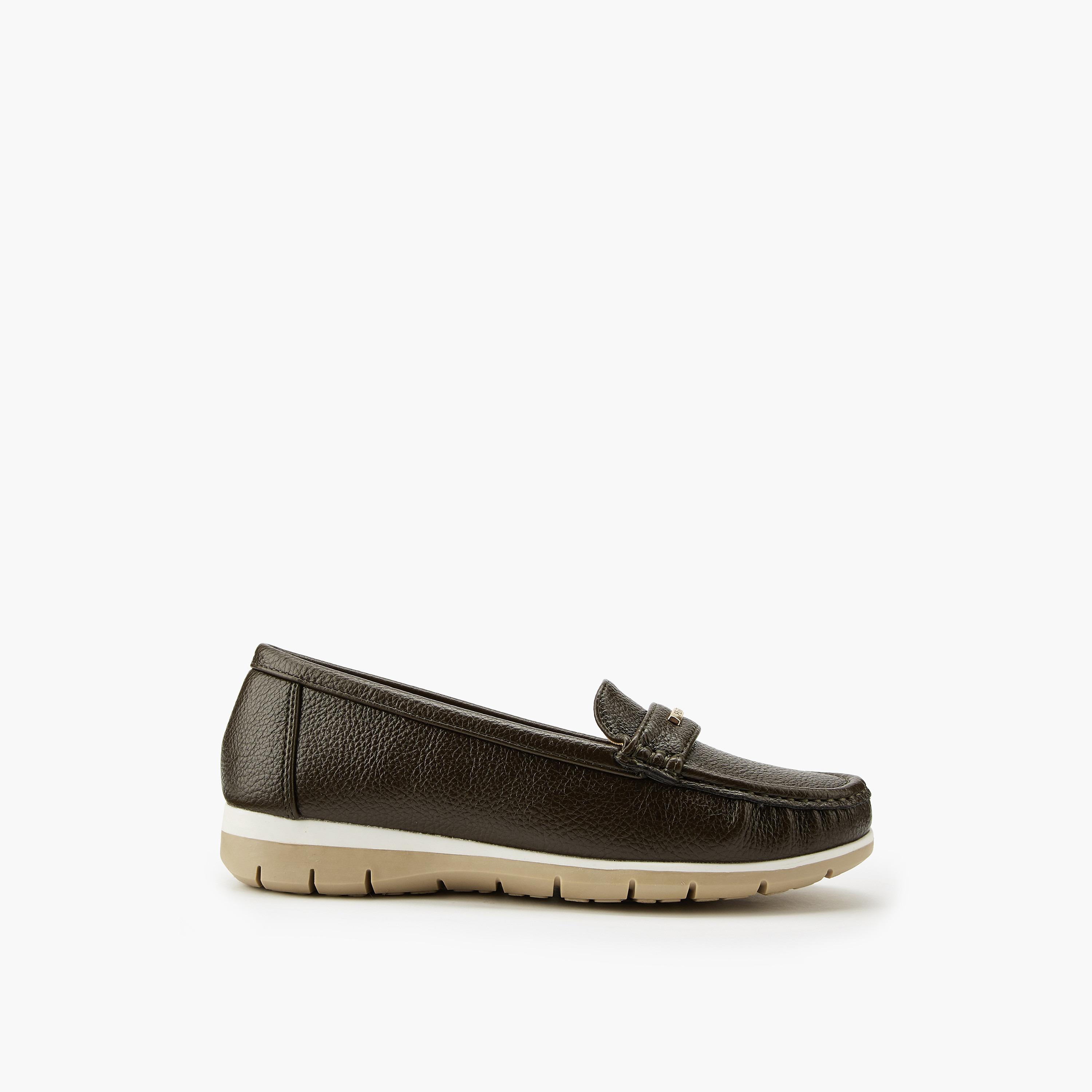 Flora Bella Textured Loafers with Metal Accent-women-shoes-loafersandmoccasins-image-2