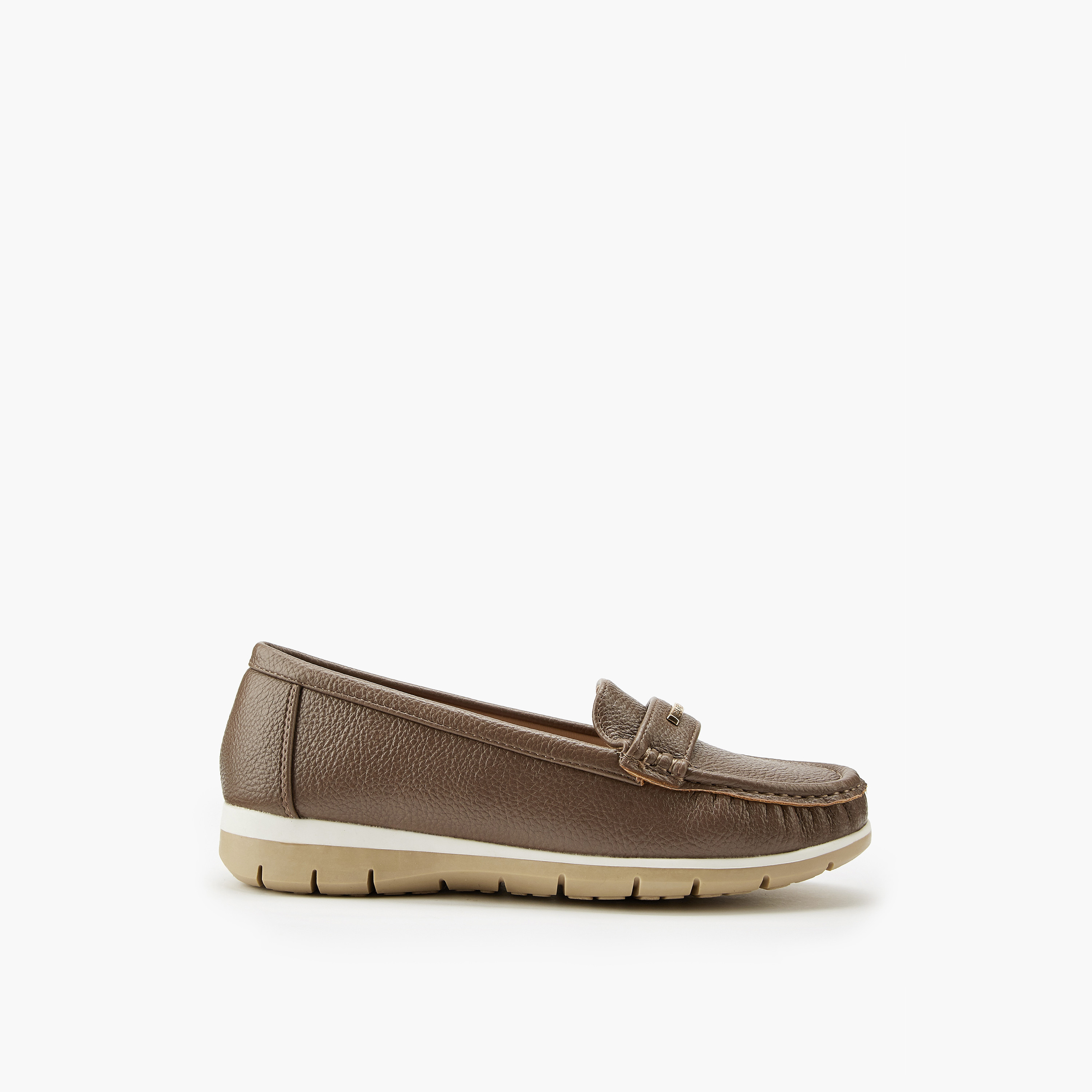 Flora Bella Textured Loafers with Metal Accent-women-shoes-loafersandmoccasins-image-2