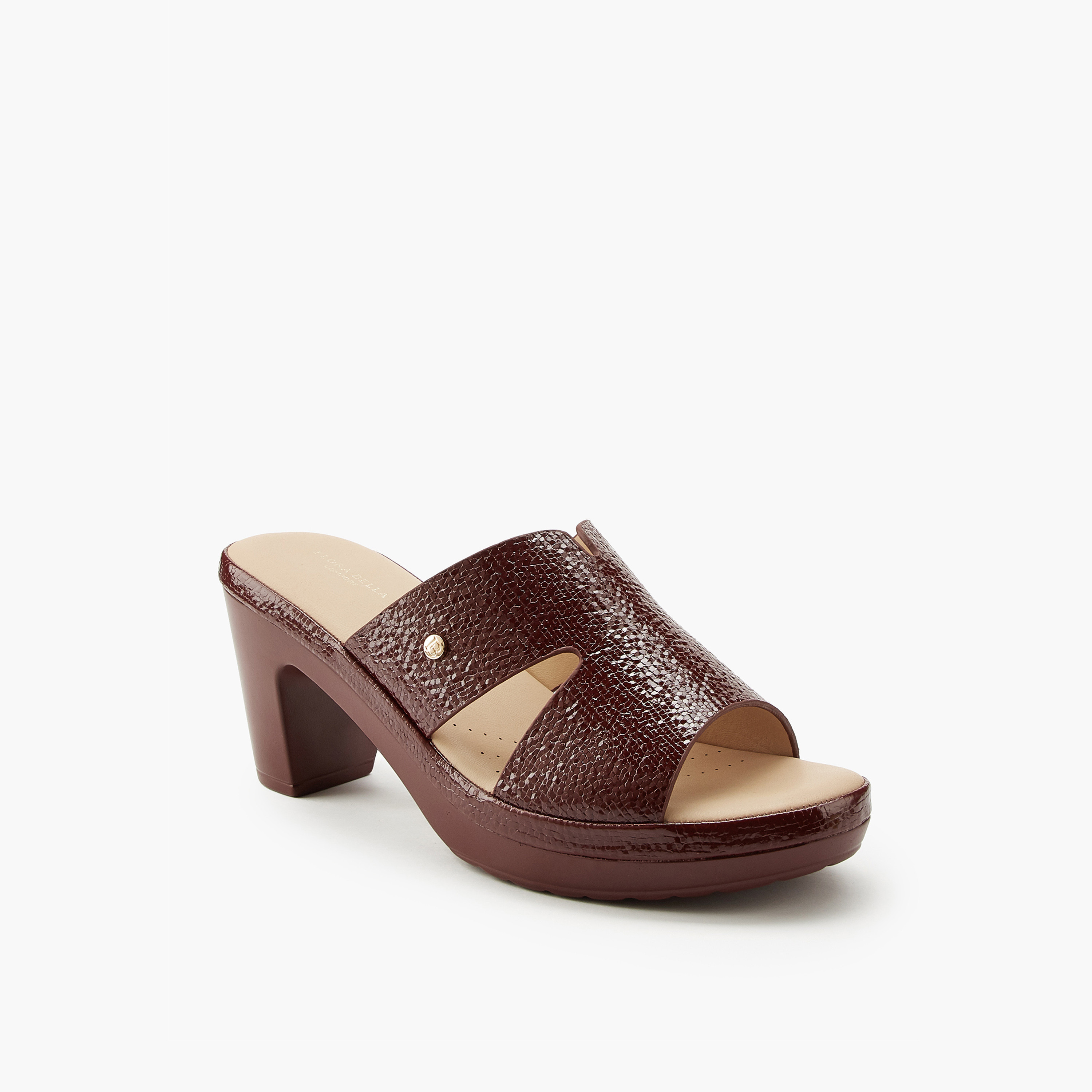 Flora Bella Textured Slip-On Sandals with Block Heels-women-shoes-sandals-heeled-image-3