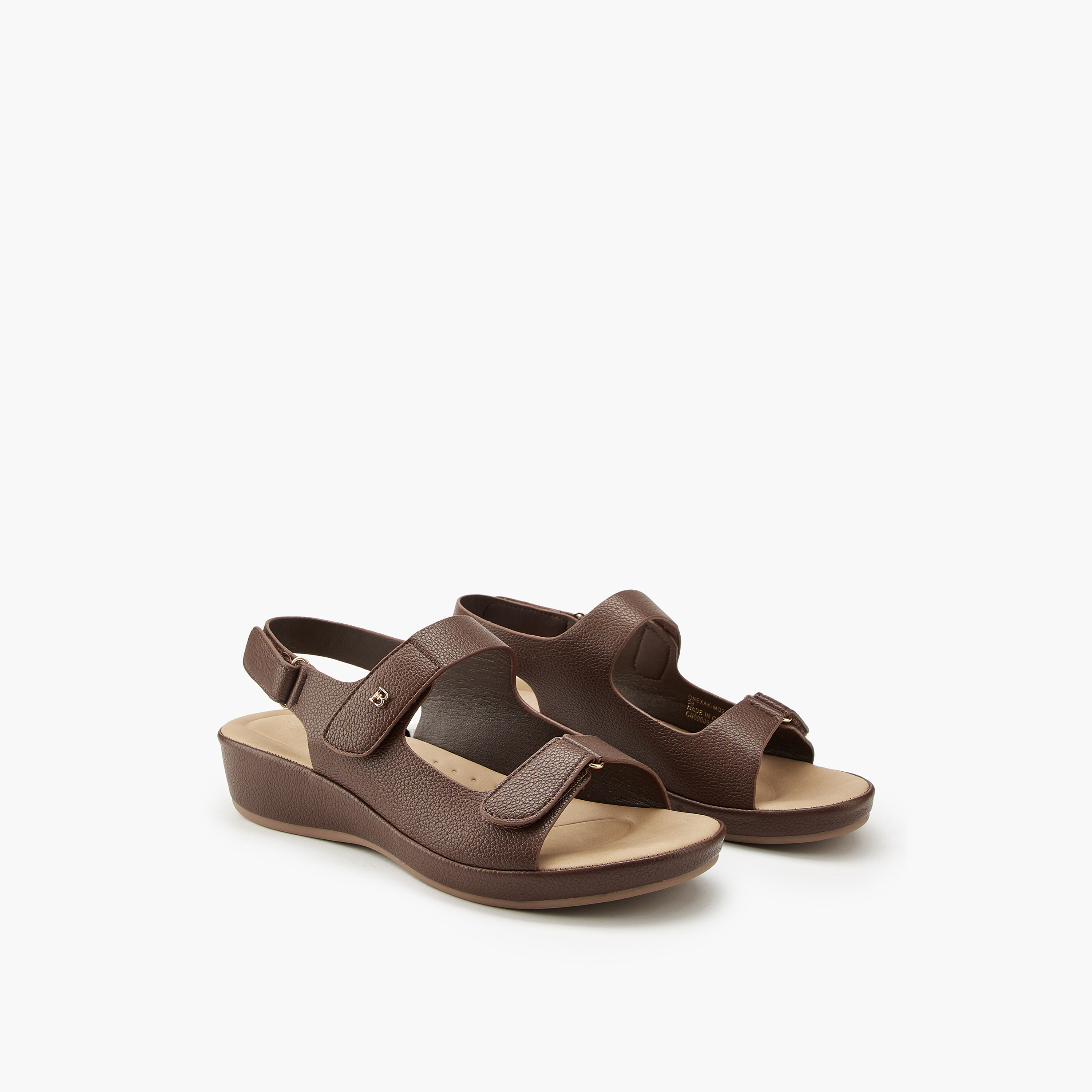 Flora Bella Solid Sandals with Hook and Loop Closure-women-shoes-sandals-heeled-image-1