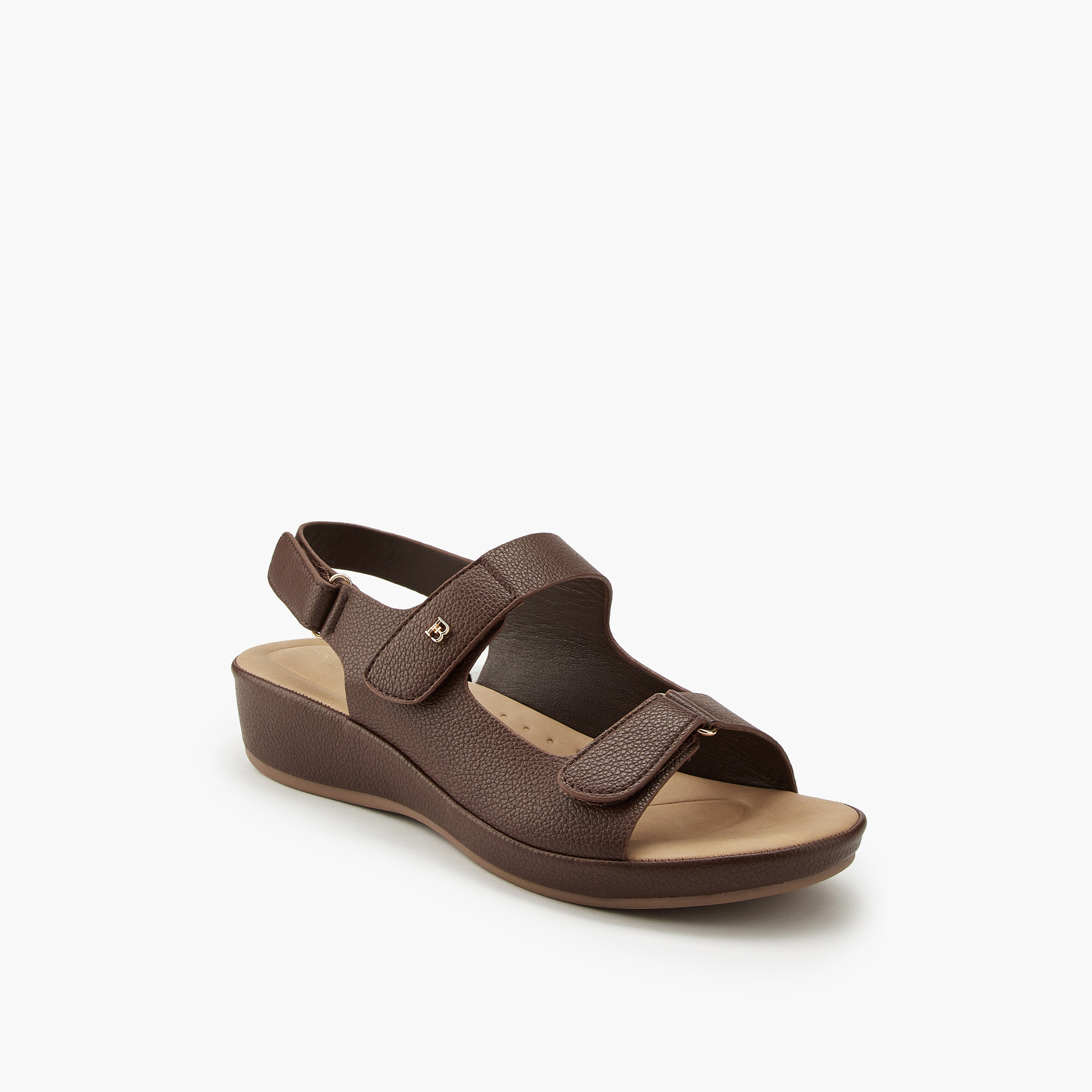 Flora Bella Solid Sandals with Hook and Loop Closure-women-shoes-sandals-heeled-image-2