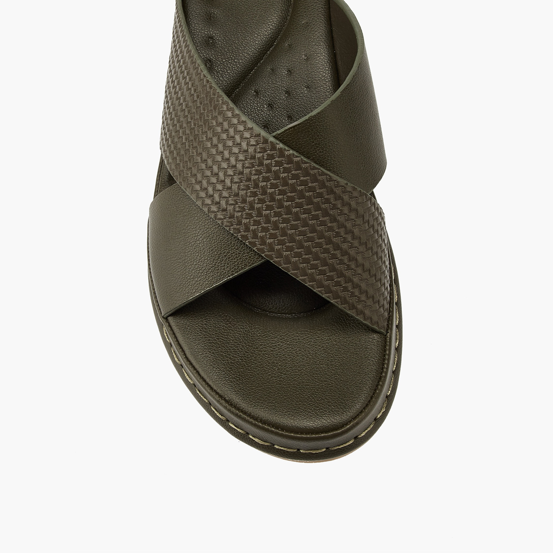 Flora Bella Textured Criss-Cross Slip-On Sandals-women-shoes-sandals-heeled-image-4