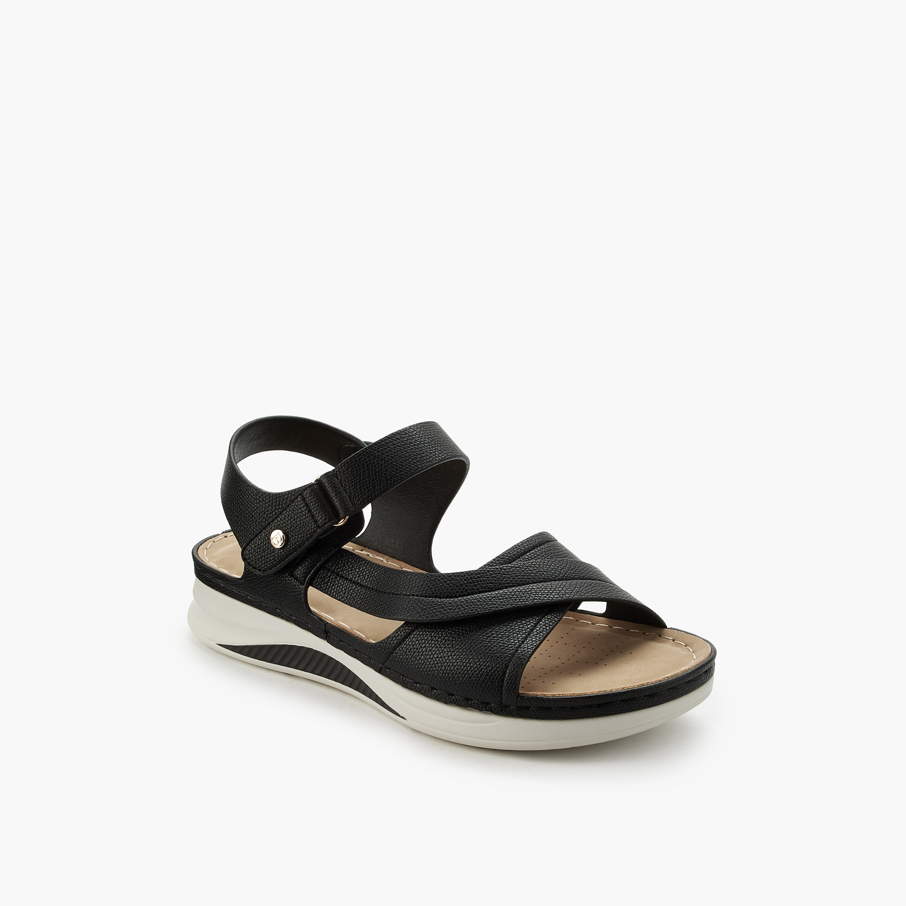 Flora Bella Women Hook & Loop Cross Strap Sandals-women-shoes-flats-sandals-image-3