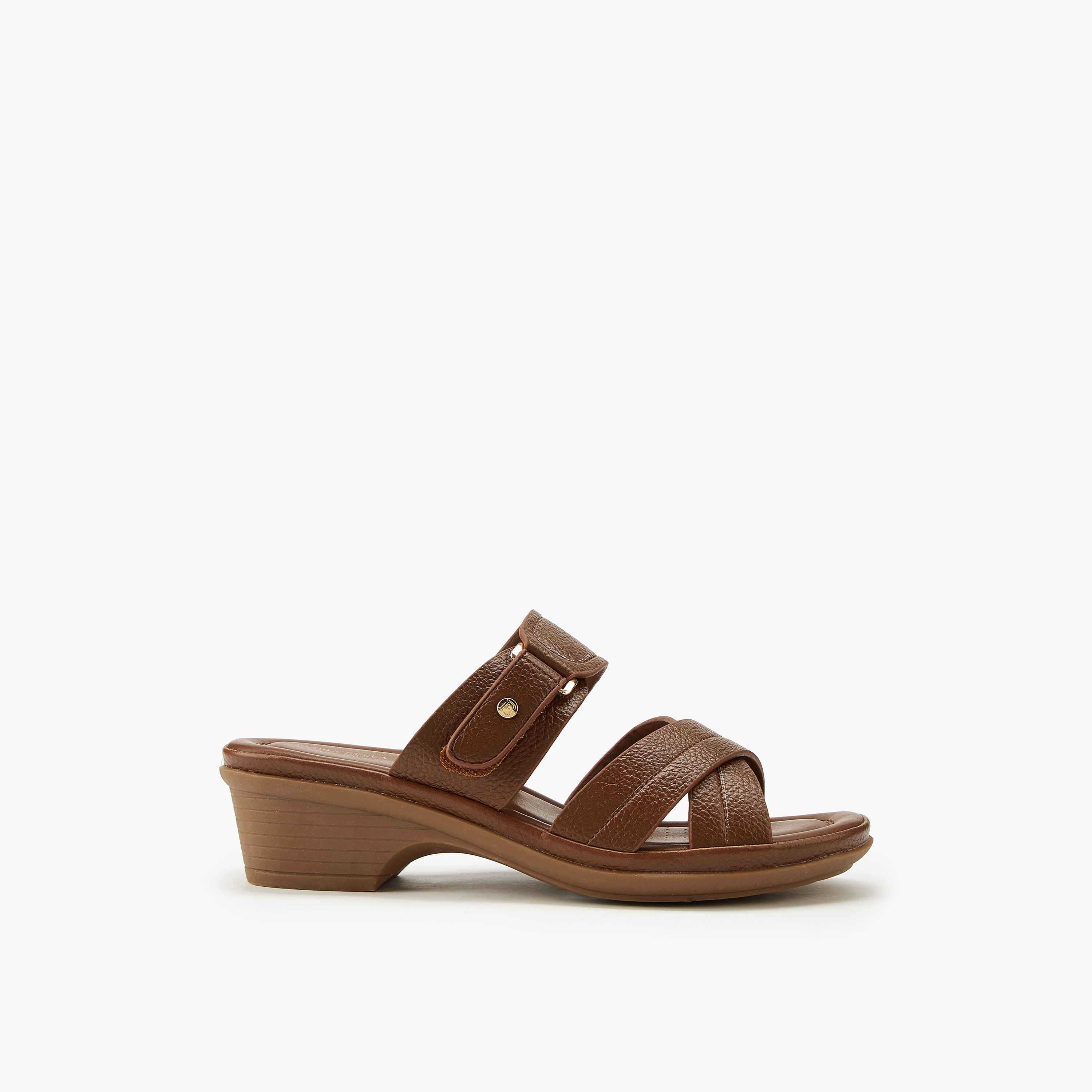 Flora Bella Criss-Cross Textured Slip-On Sandals-women-shoes-sandals-heeled-image-2