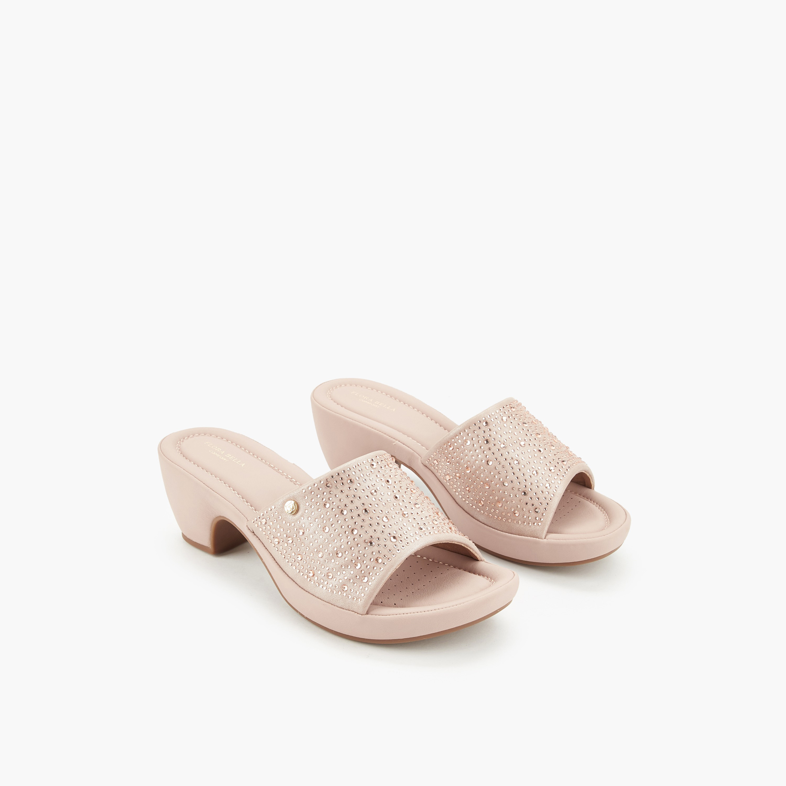 صندل بكعب عريض وزينة للنساء من فلورا بيلا-women-shoes-sandals-heeled-image-1
