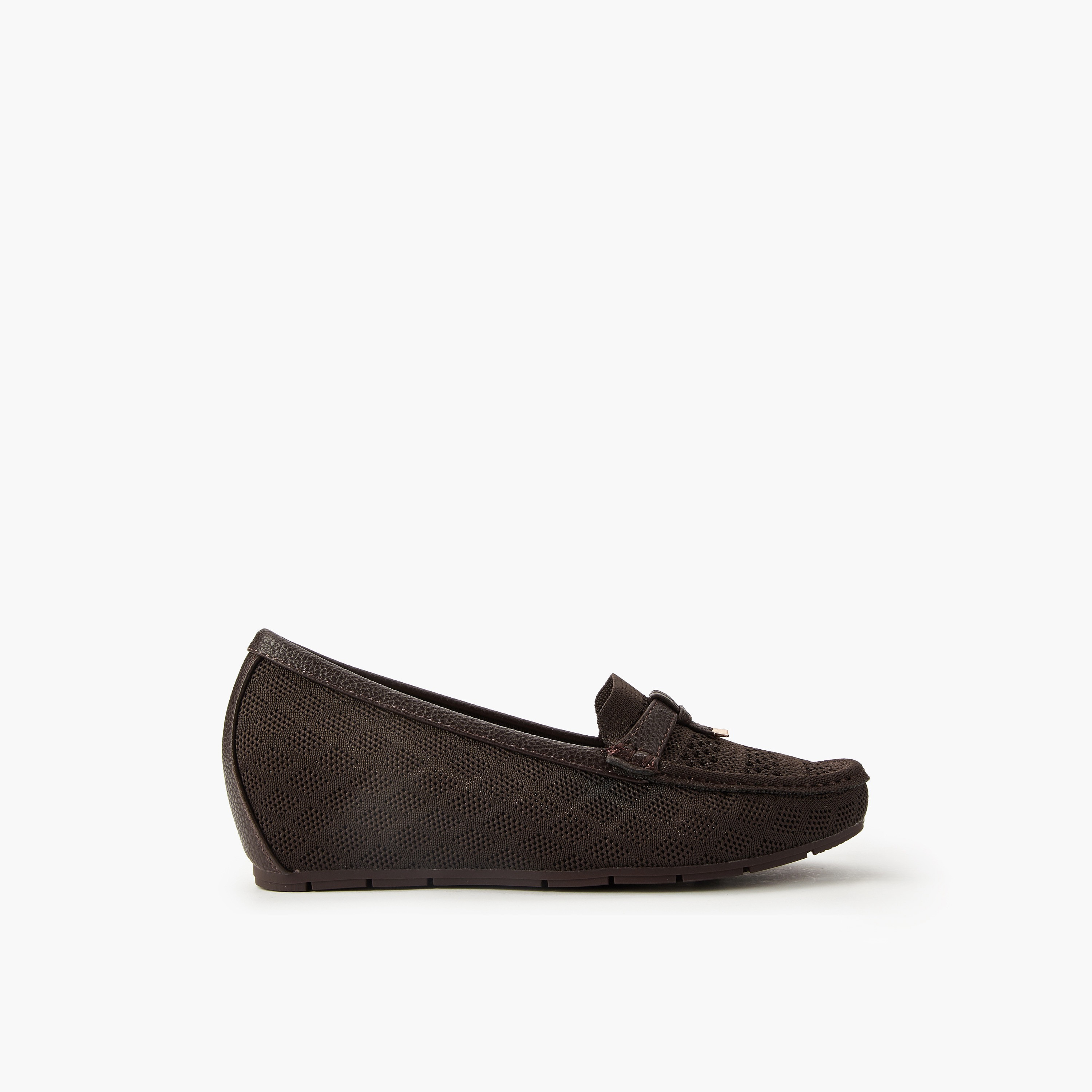 Flora Bella Women Perforated Wedge Heel Loafers-women-shoes-heels-image-2