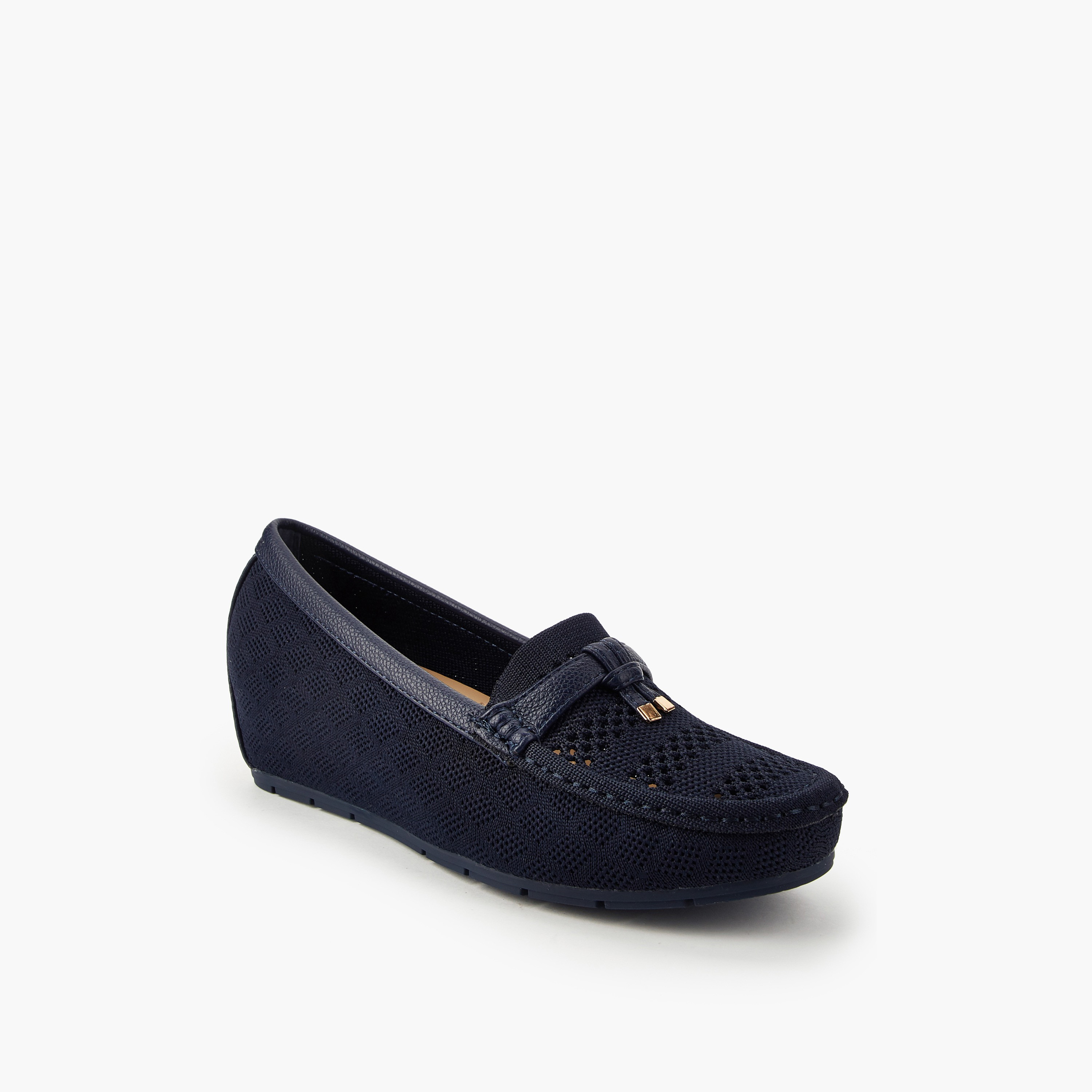 Flora Bella Women Perforated Wedge Heel Loafers-women-shoes-heels-image-3