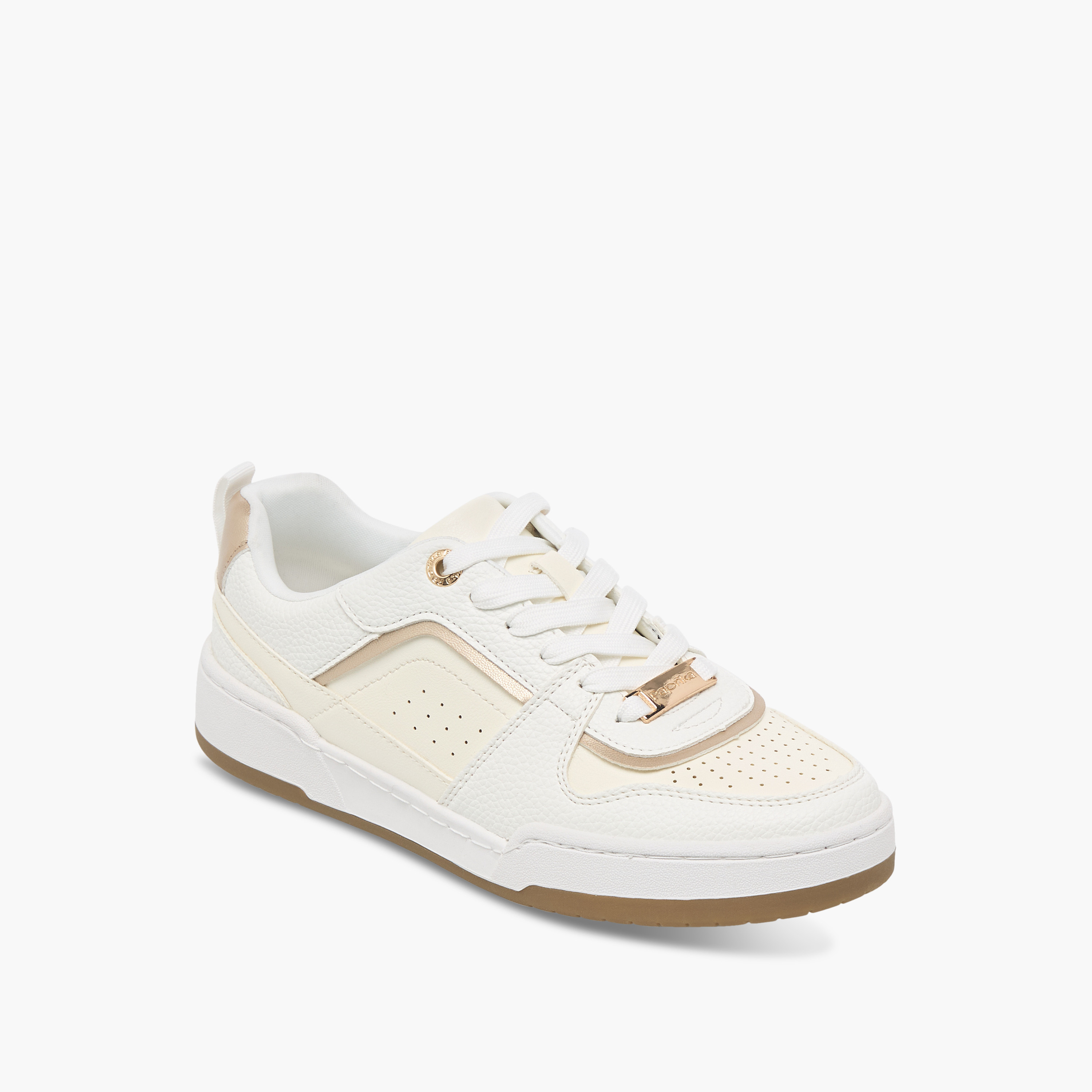 Paprika Panelled Lace-Up Sneakers with Pull Tabs-women-shoes-sneakers-image-2