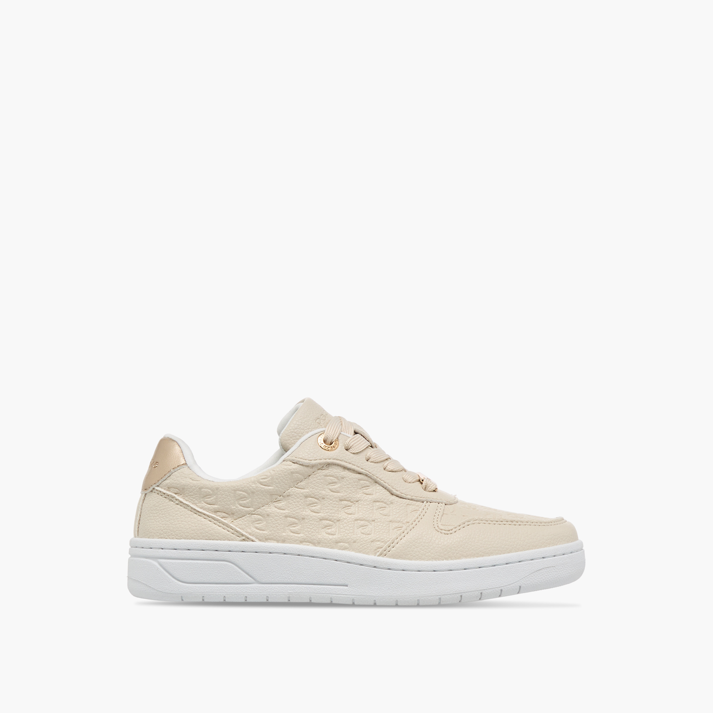 Paprika Monogram Embossed Sneakers with Lace-Up Closure-women-shoes-sneakers-image-3