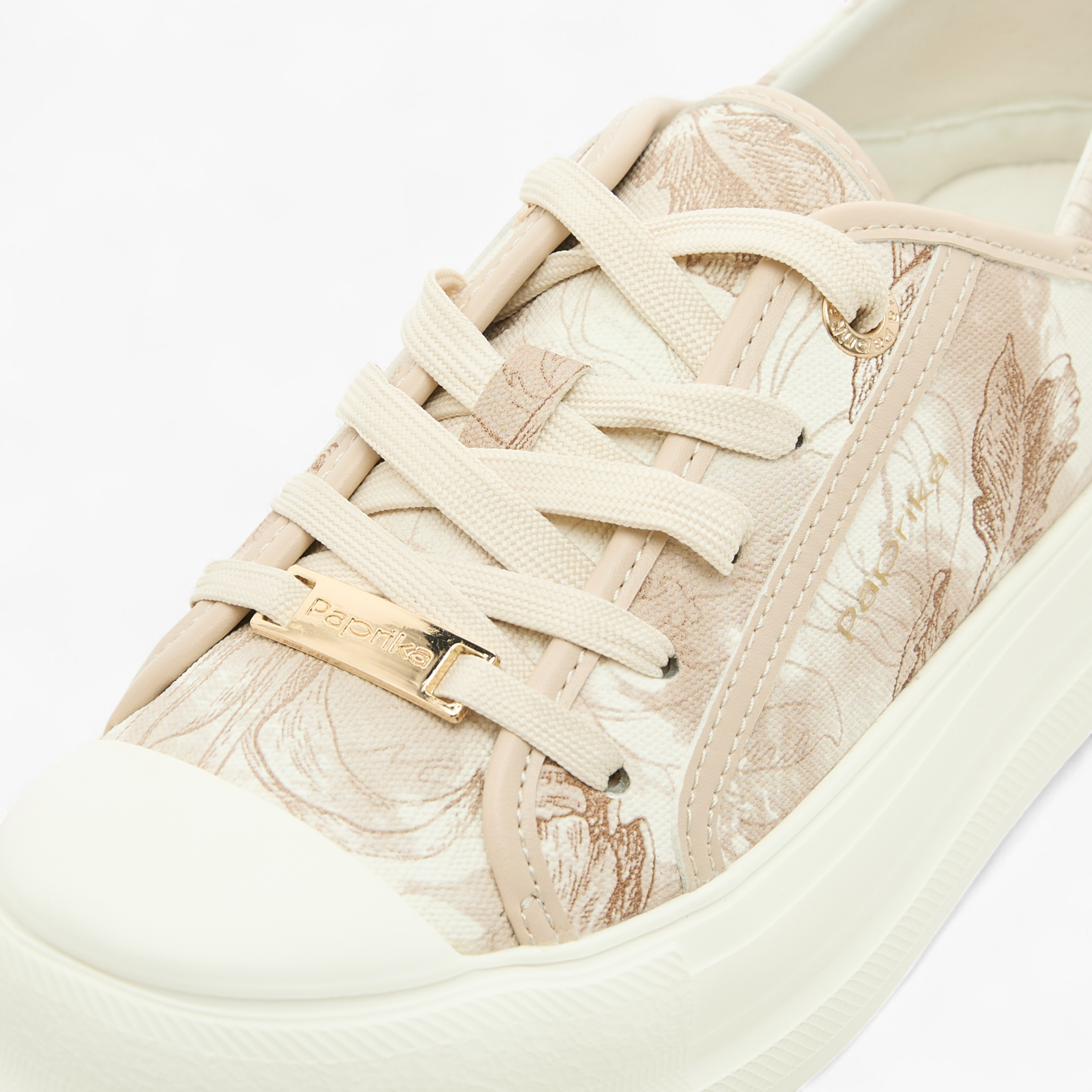 Paprika Floral Print Lace-Up Sneakers-women-shoes-sneakers-image-4