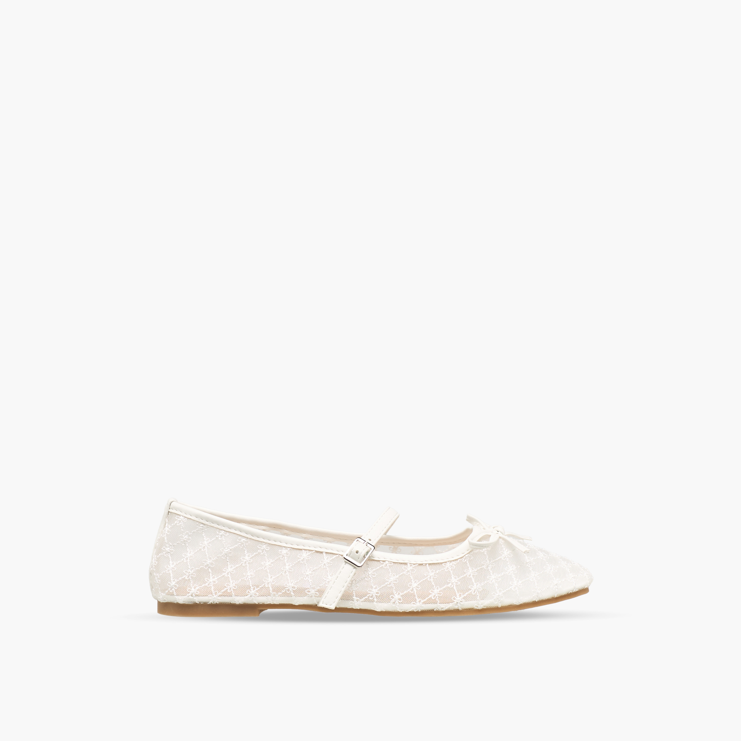 Celeste Women Bow Detail Mesh Mary Jane Shoes-women-shoes-ballerinas-image-3
