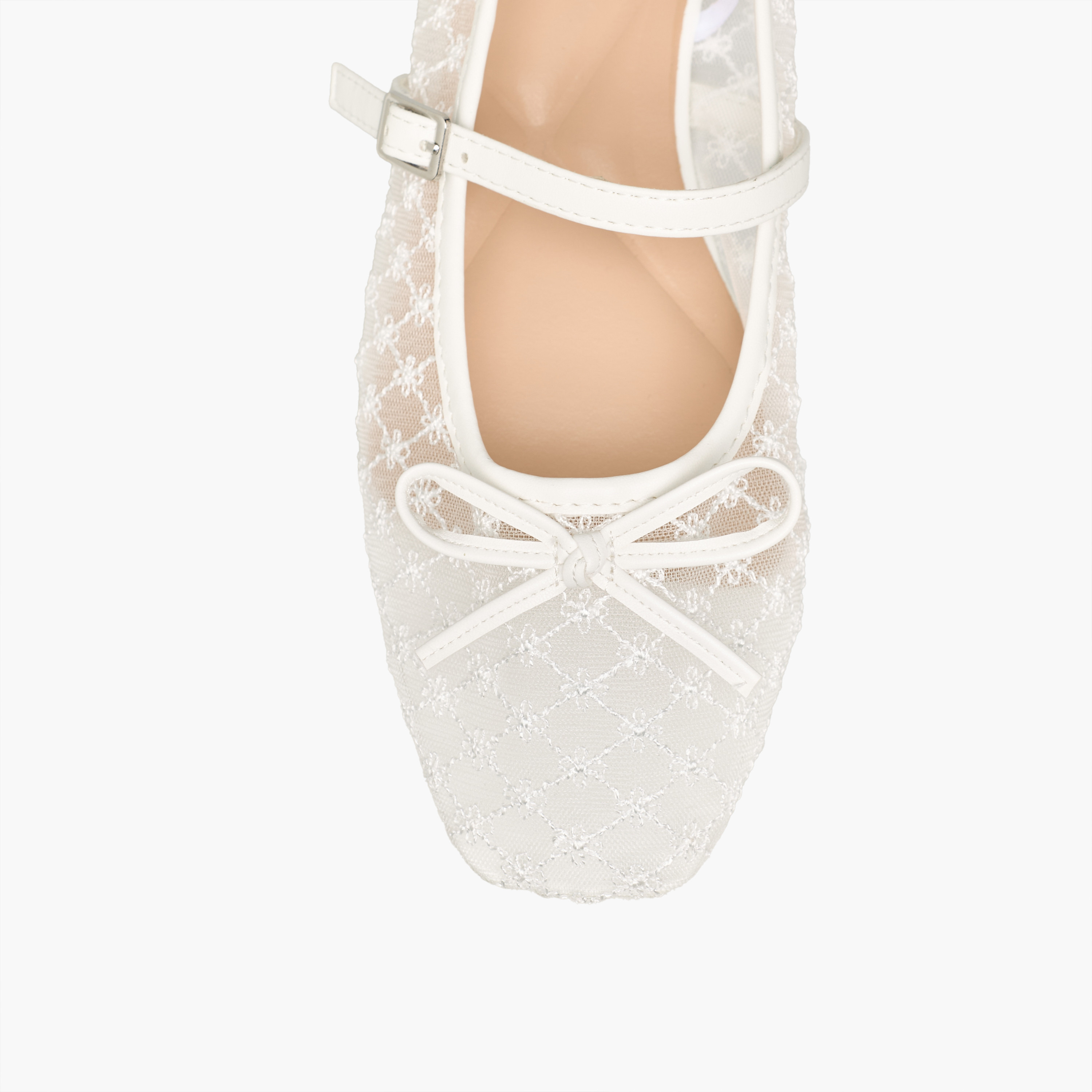 Celeste Women Bow Detail Mesh Mary Jane Shoes-women-shoes-ballerinas-image-4