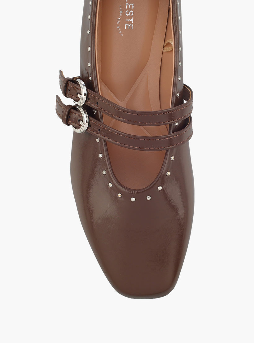 حذاء ماري مزين بحزام مزدوج للنساء من سيليست-women-shoes-ballerinas-image-4