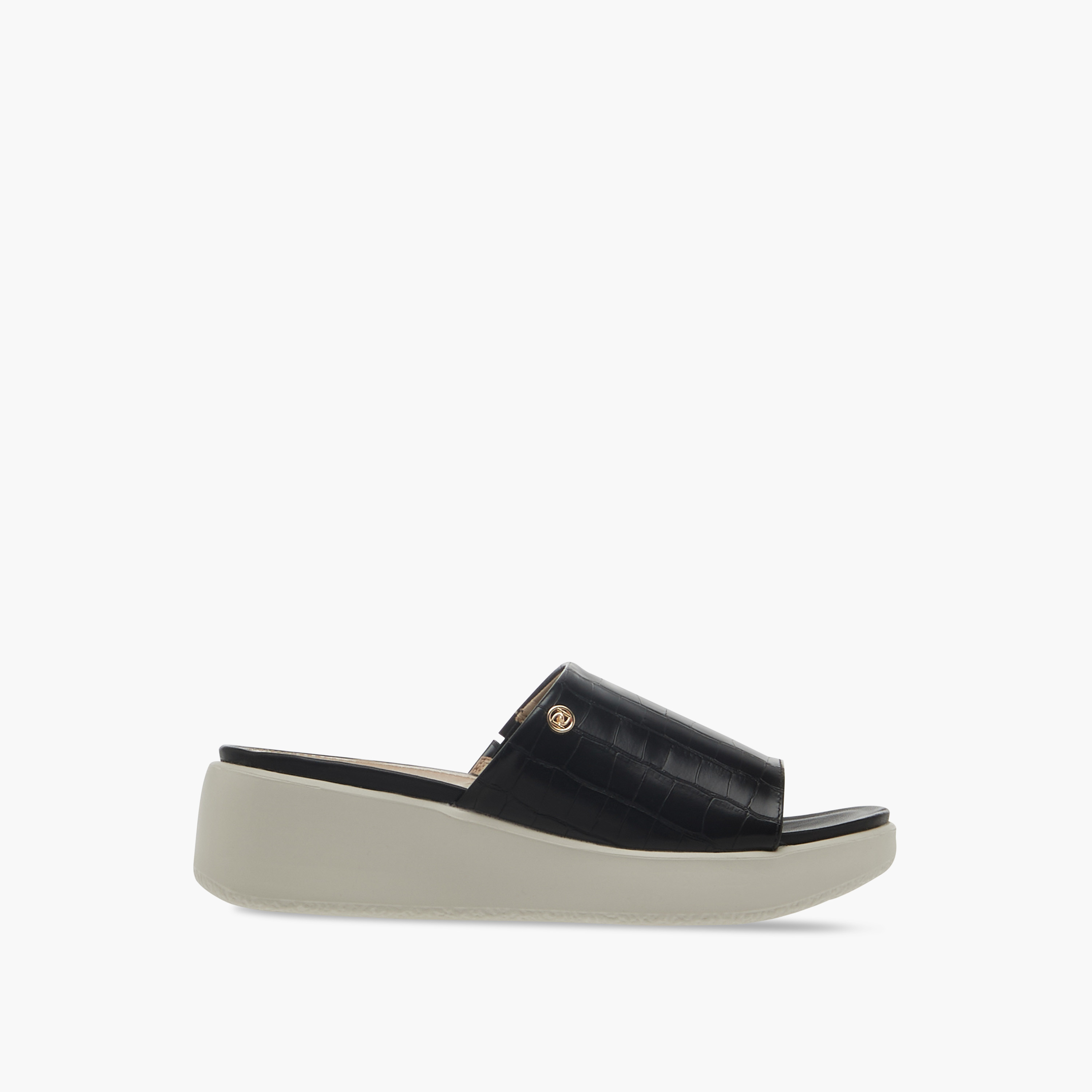 Paprika Textured Slip-On Comfort Sandals with Wedge Heel-women-shoes-sandals-heeled-image-3